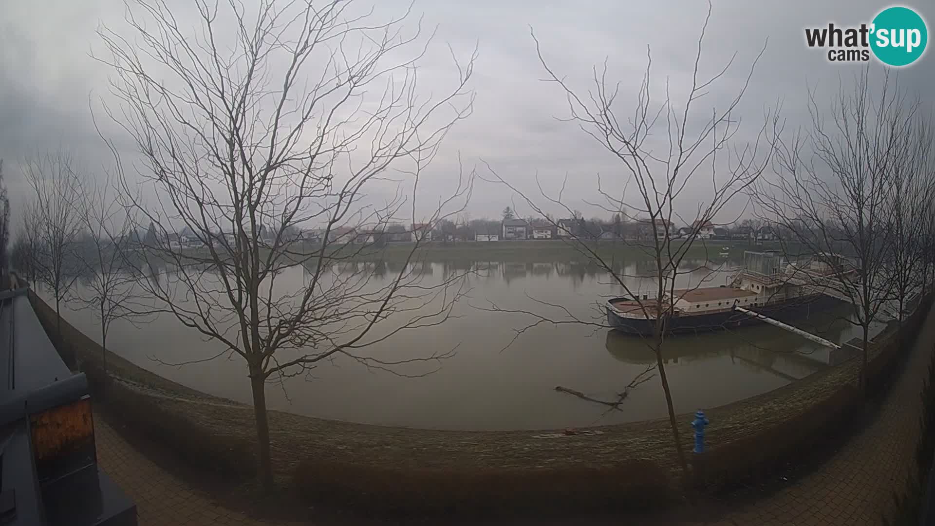 Sisak live webcam – vista sul fiume Kolpa – Croazia