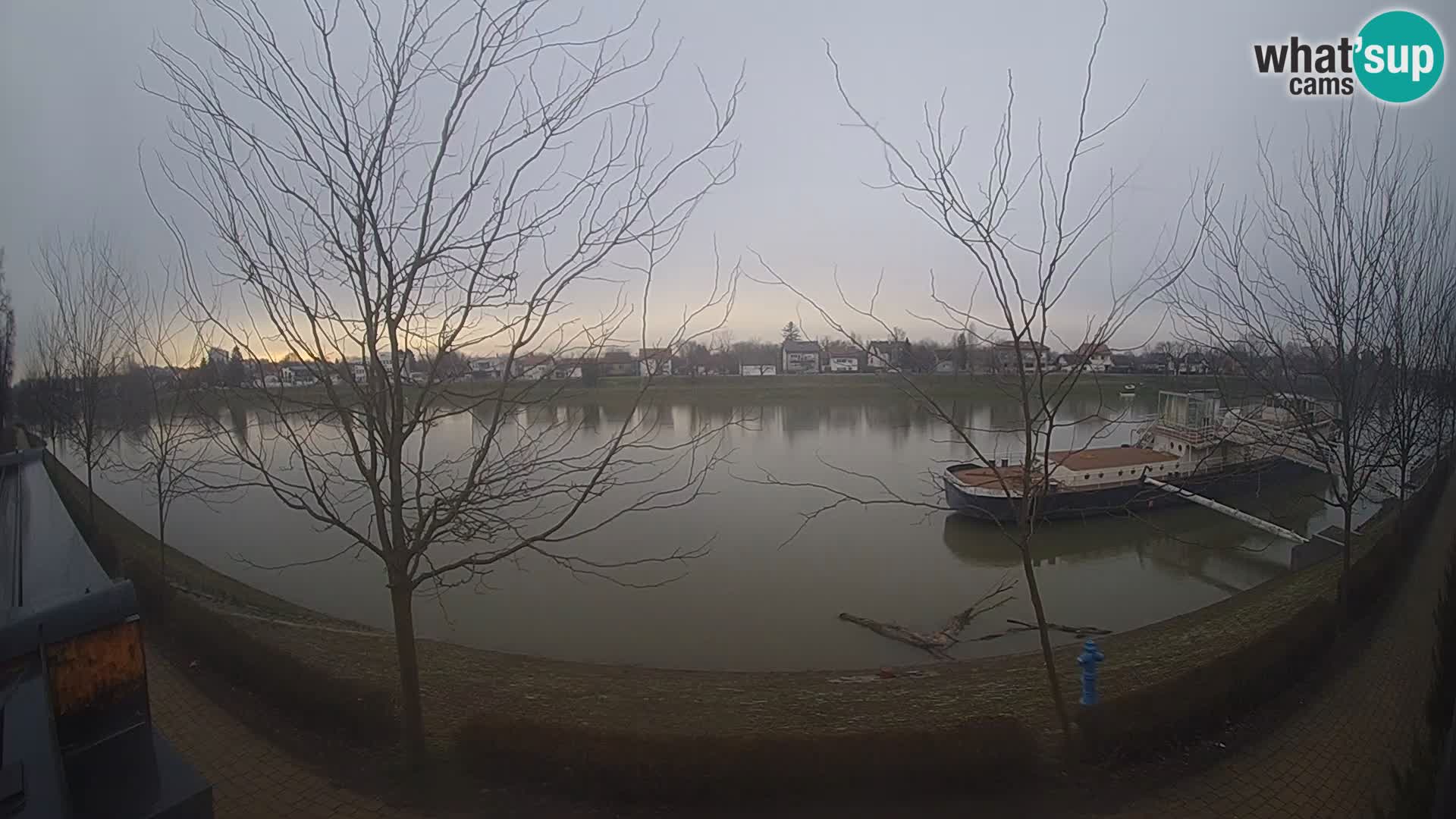 Sisak webcam en direct – vue sur la rivière Kolpa – Croatie