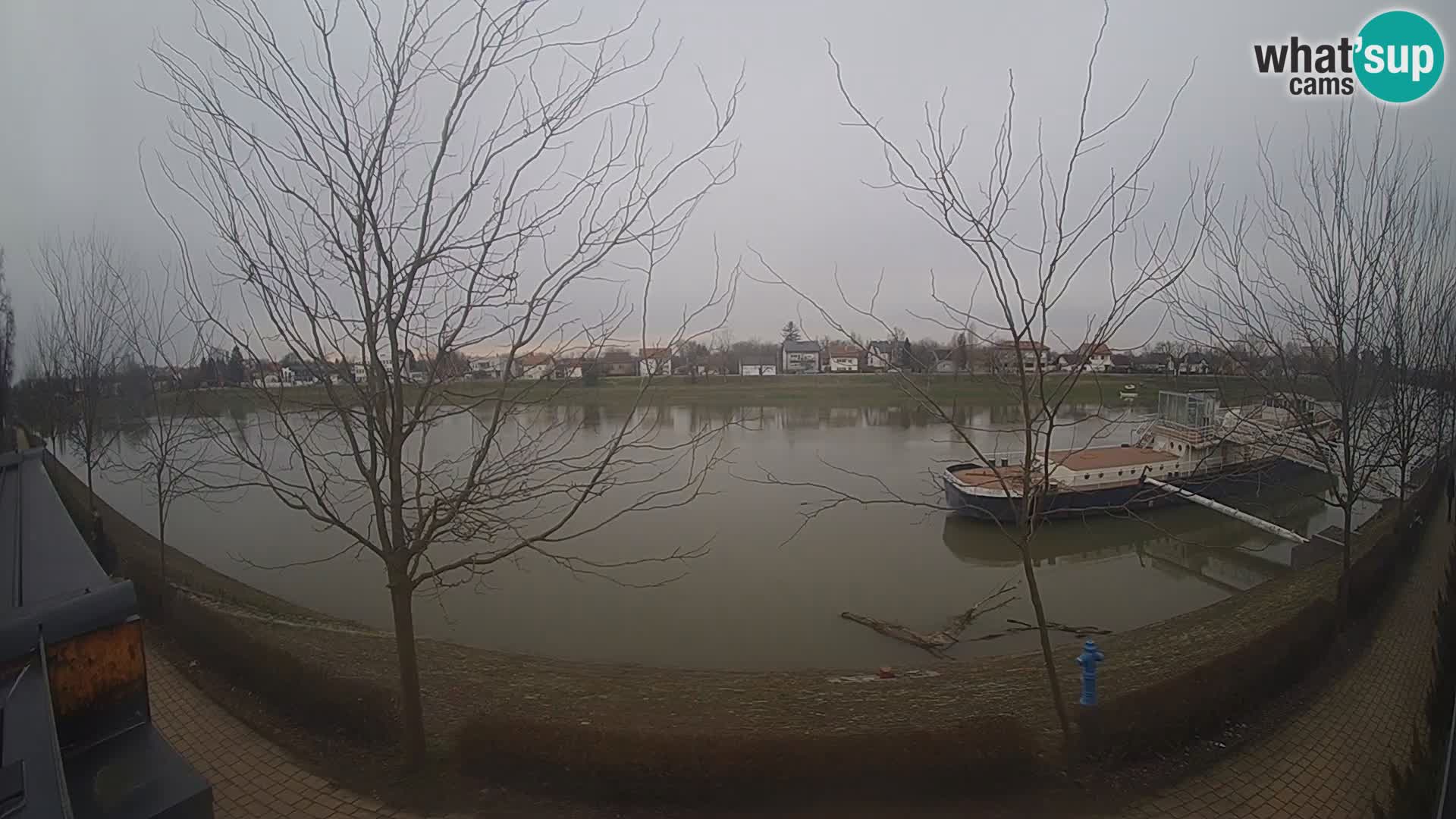 Sisak live webcam – vista sul fiume Kolpa – Croazia