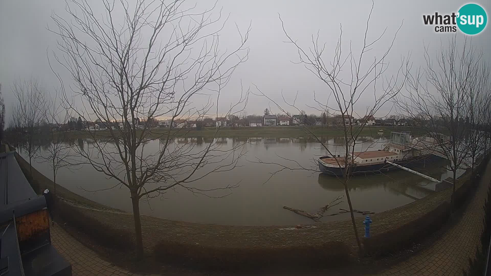 Sisak webcam en direct – vue sur la rivière Kolpa – Croatie