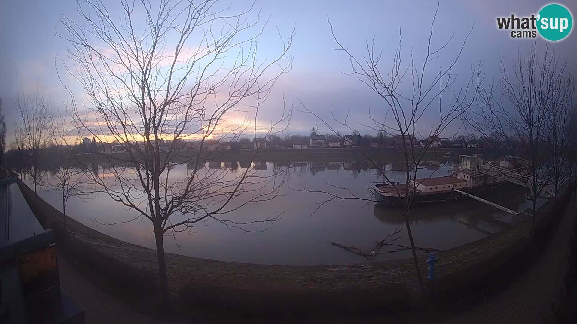 Sisak live webcam Kolpa river view – Croatia