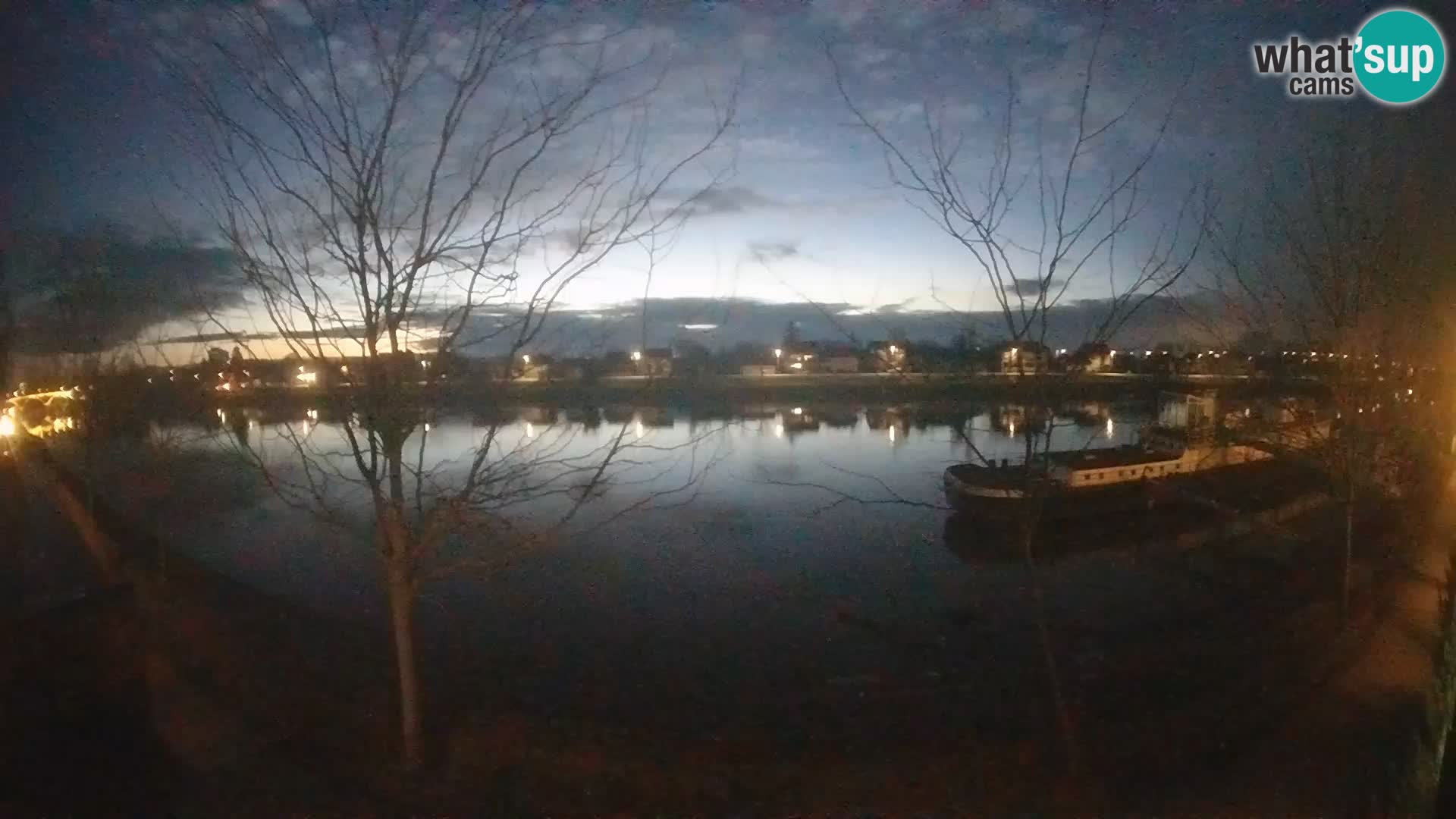 Sisak live webcam – vista sul fiume Kolpa – Croazia