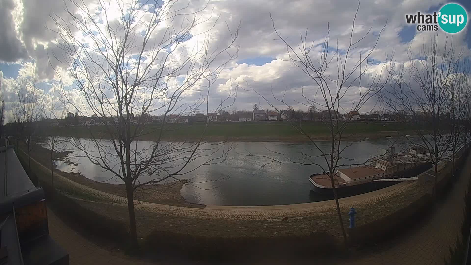 Sisak Live-Webcam Blick auf den Fluss Kolpa – Kroatien