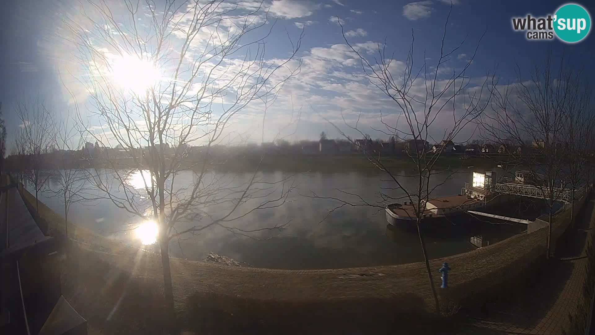 Sisak live webcam Kolpa river view – Croatia
