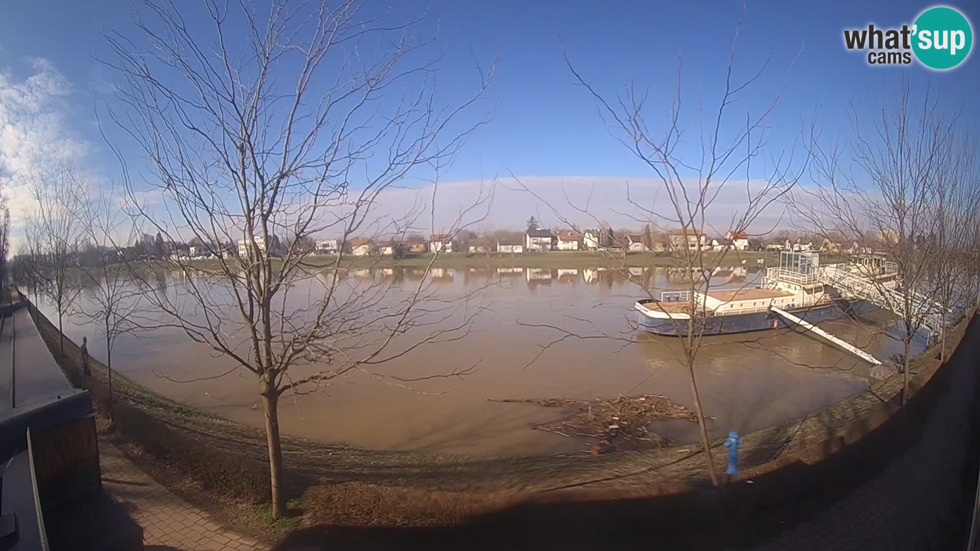 Sisak webcam en vivo Kolpa river view – Croacia