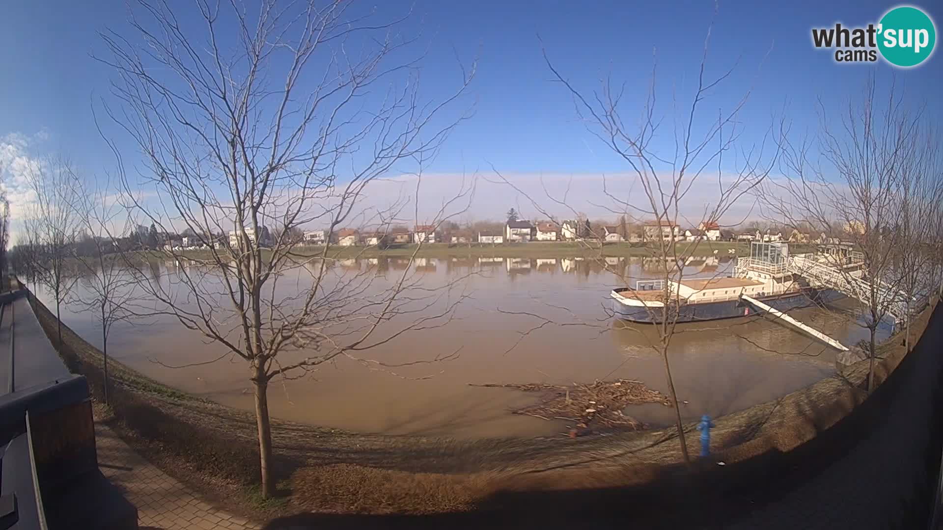 Sisak webcam en direct – vue sur la rivière Kolpa – Croatie