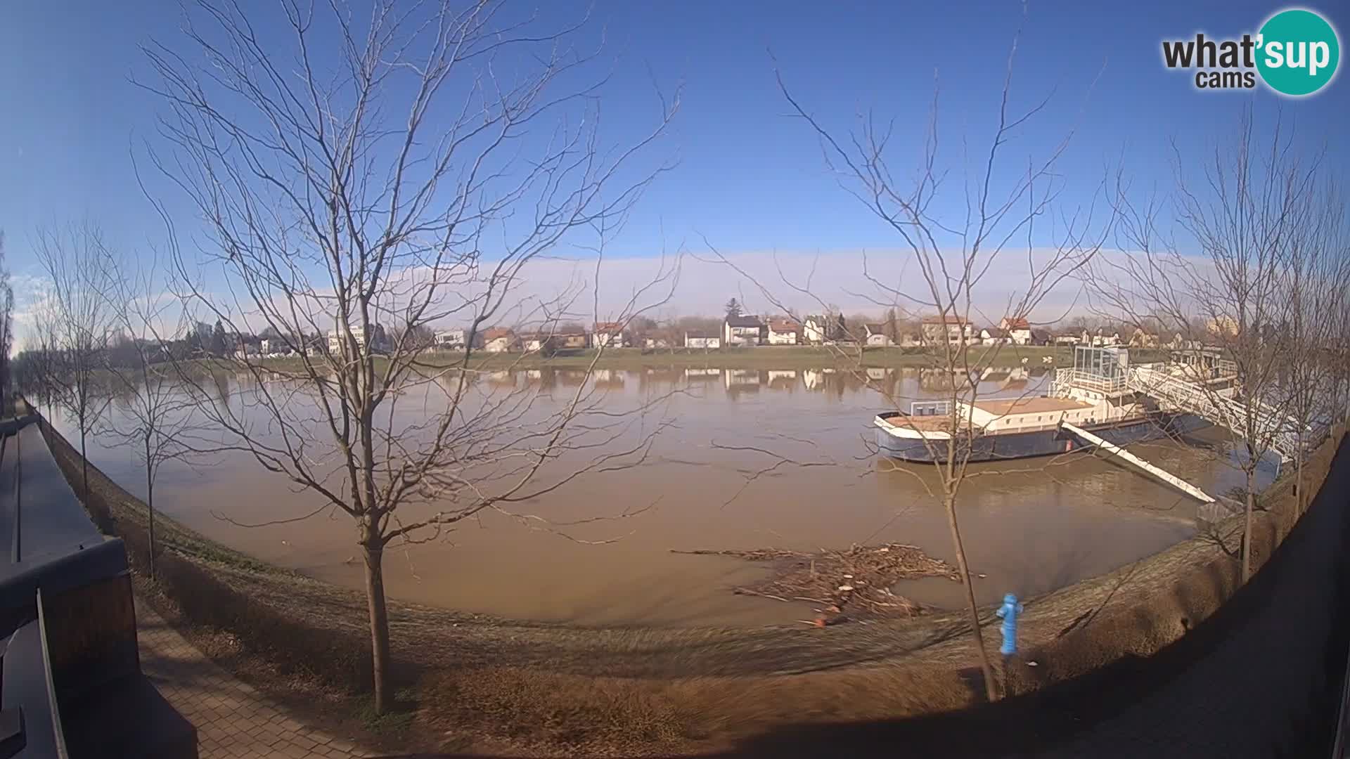 Sisak live webcam Kolpa river view – Croatia