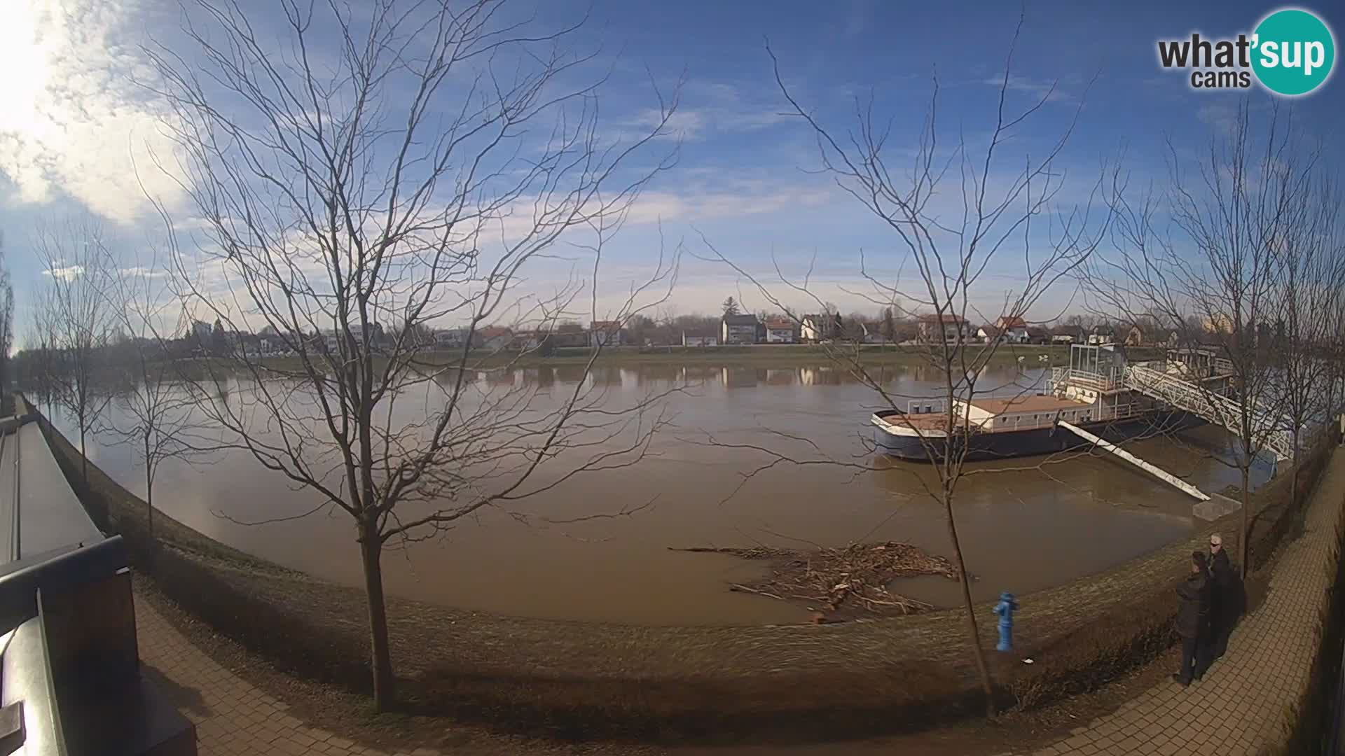 Sisak webcam en direct – vue sur la rivière Kolpa – Croatie
