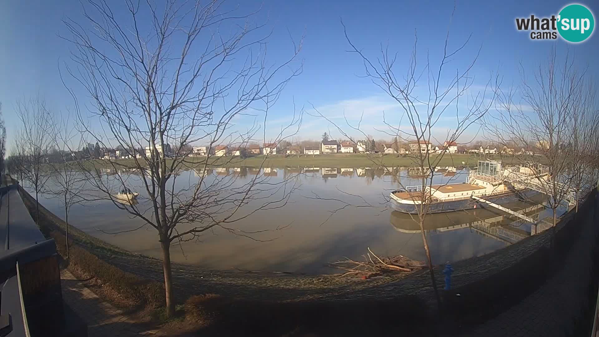 Sisak live webcam – vista sul fiume Kolpa – Croazia