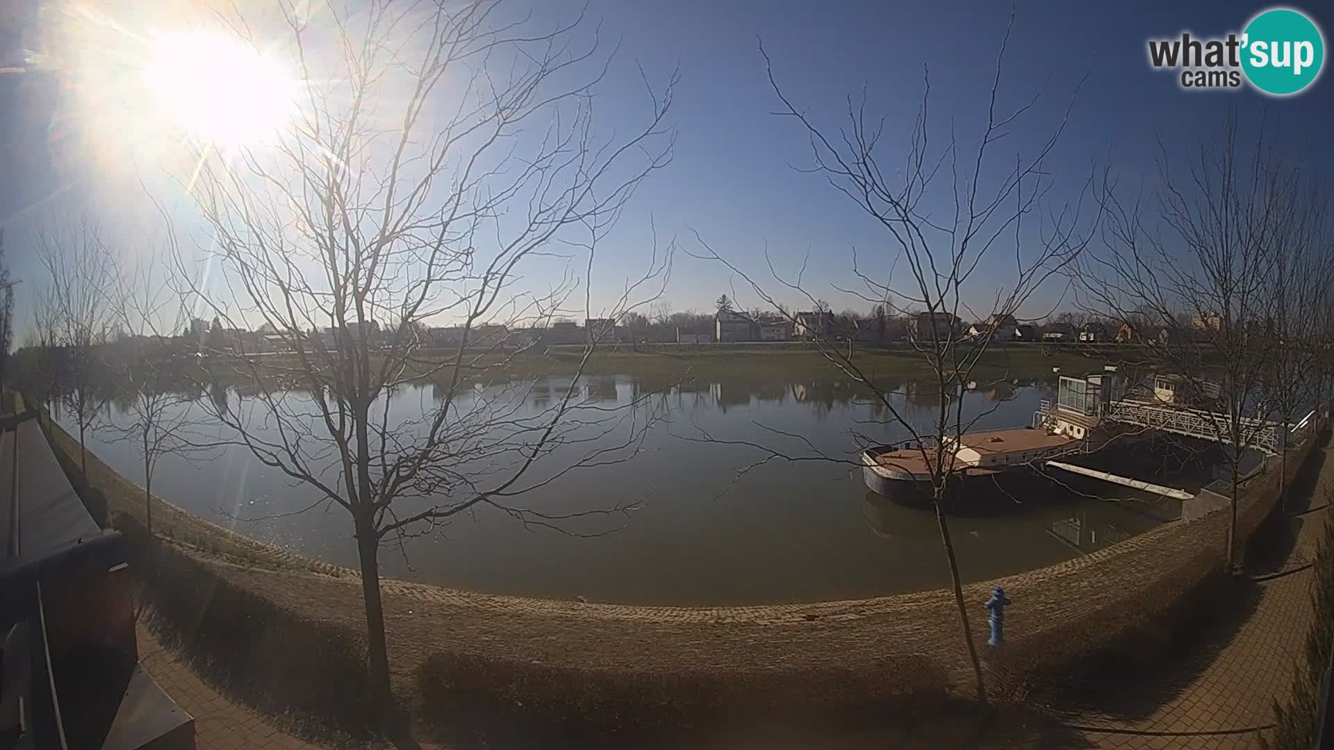 Sisak Live-Webcam Blick auf den Fluss Kolpa – Kroatien