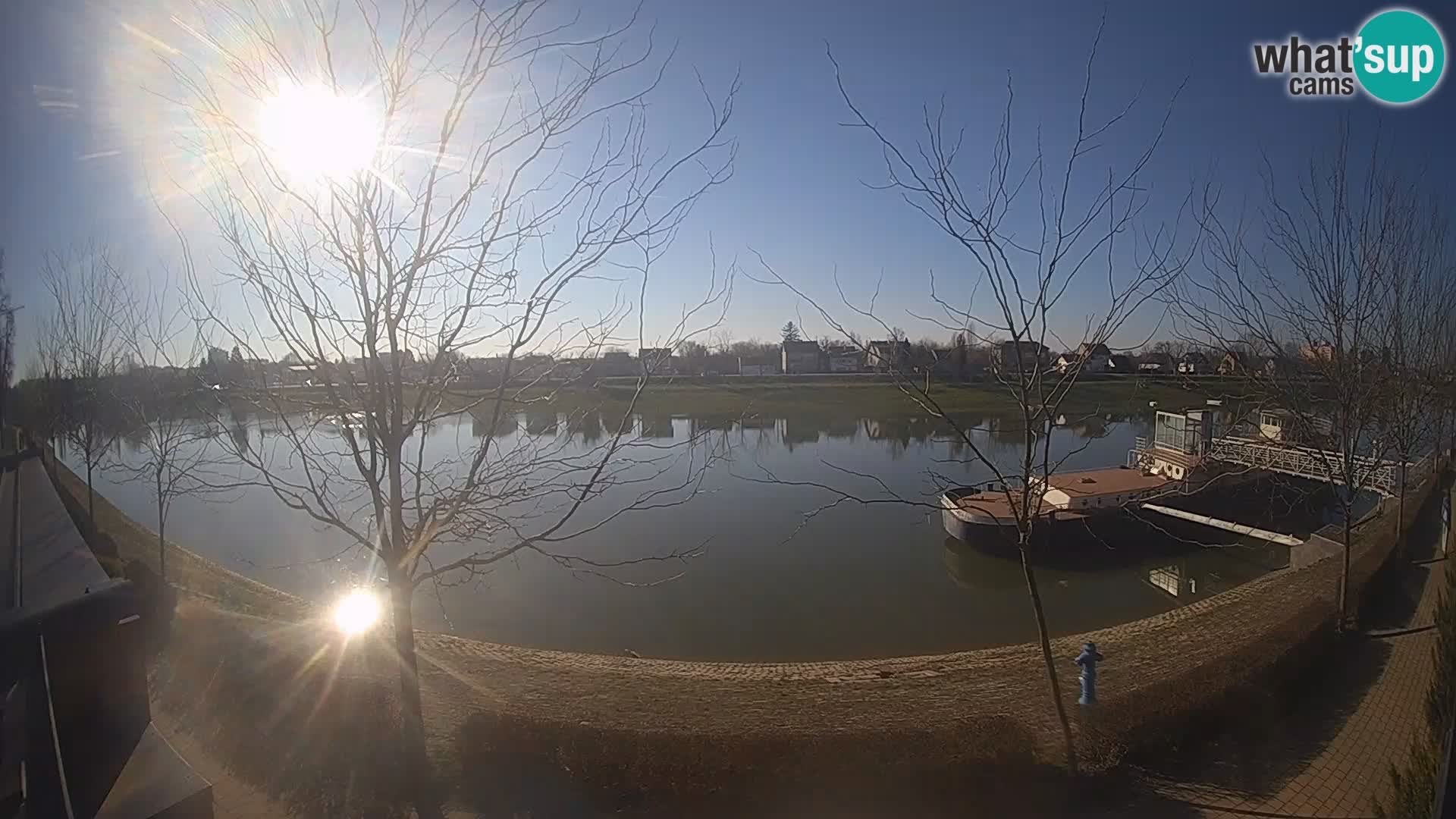 Sisak Live-Webcam Blick auf den Fluss Kolpa – Kroatien