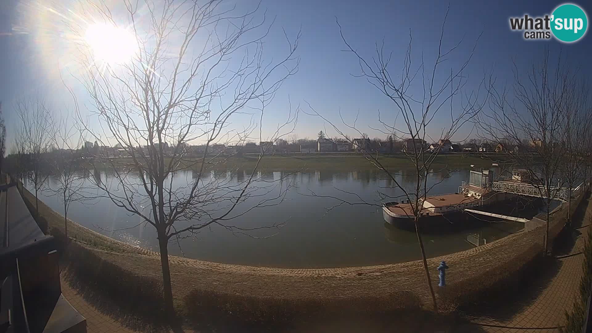 Sisak live webcam – vista sul fiume Kolpa – Croazia