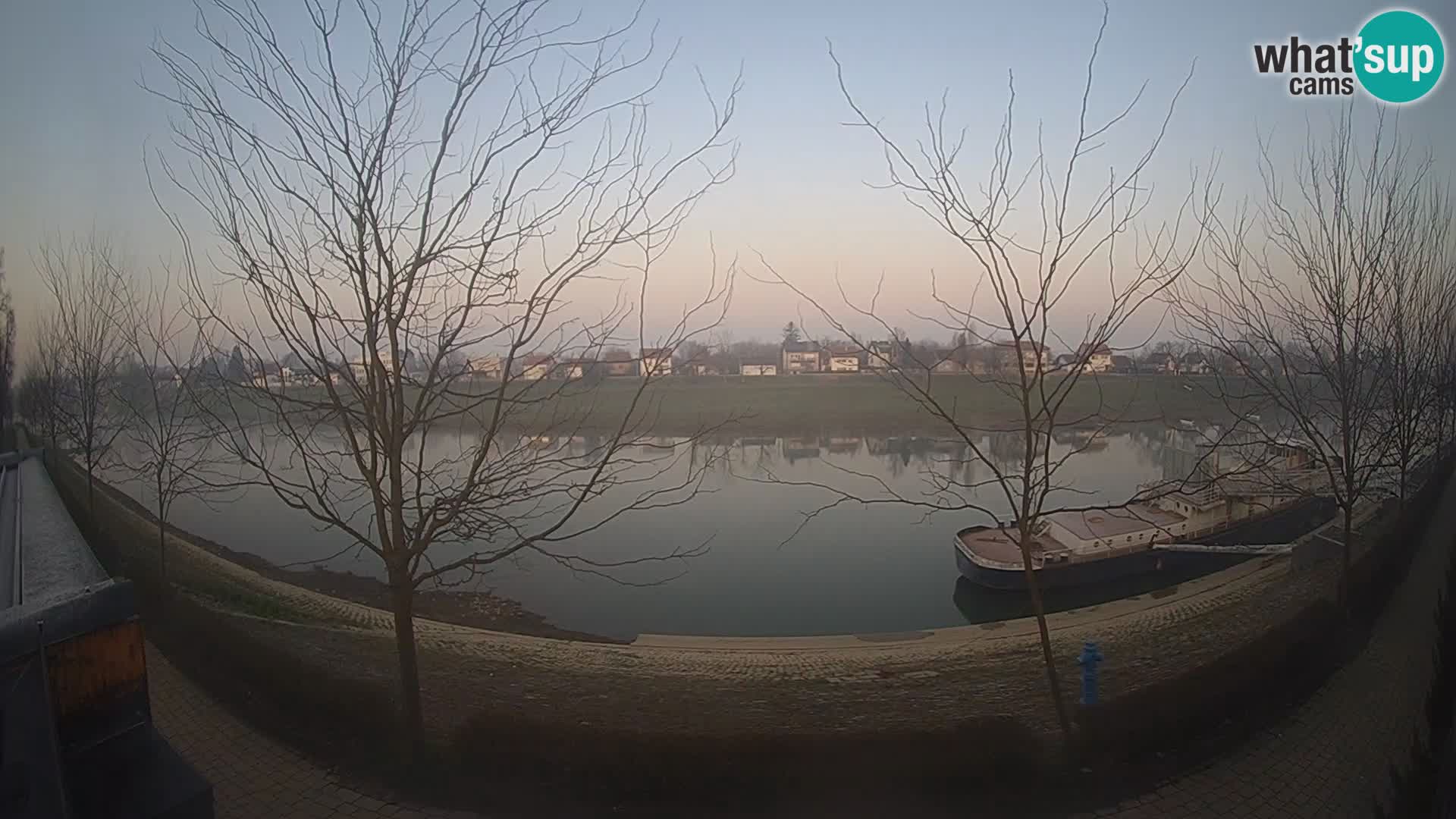 Sisak Live-Webcam Blick auf den Fluss Kolpa – Kroatien