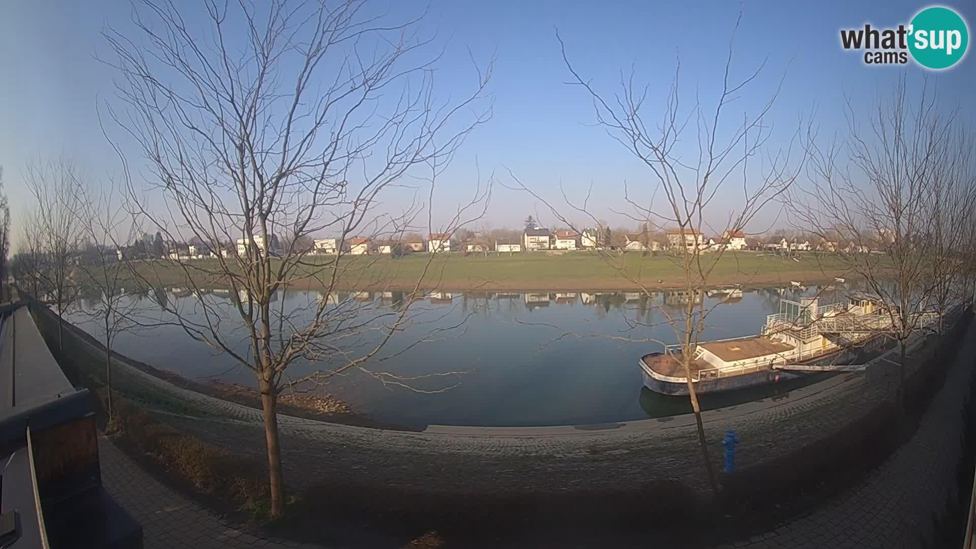 Sisak Live-Webcam Blick auf den Fluss Kolpa – Kroatien