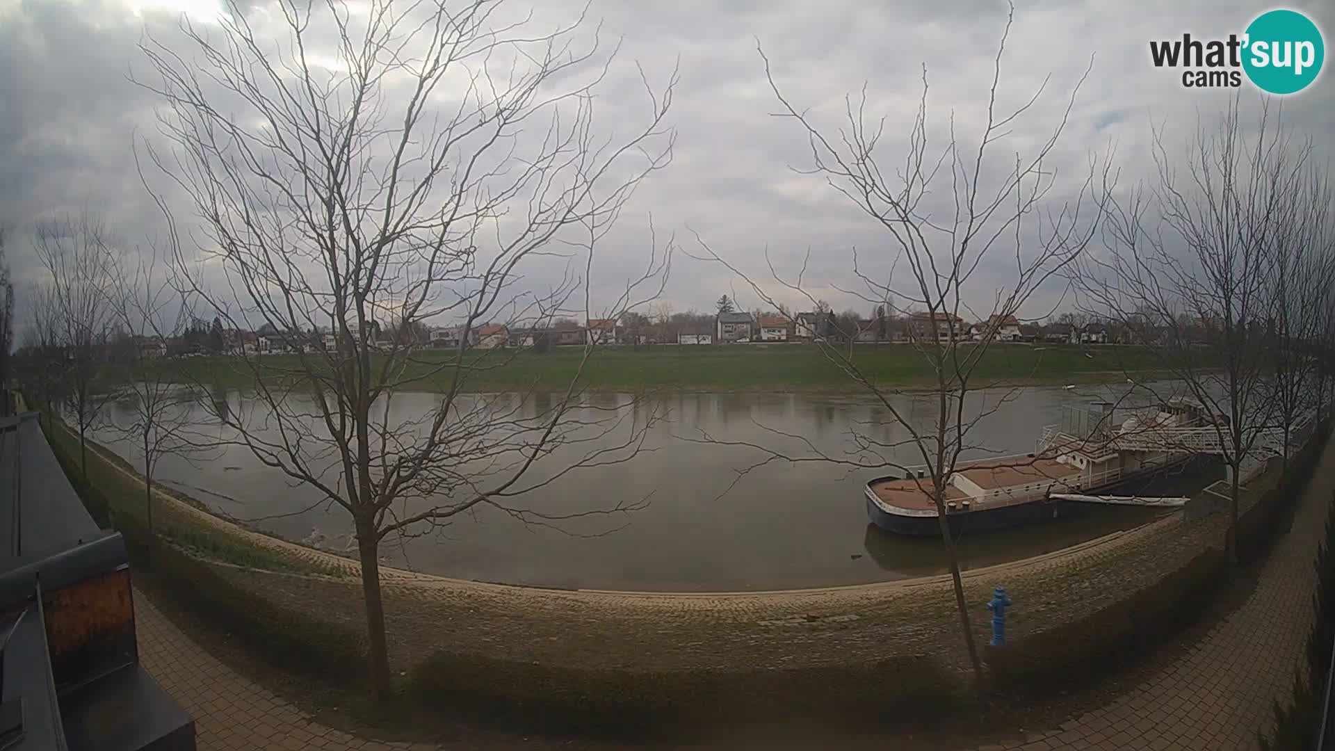 Sisak Live-Webcam Blick auf den Fluss Kolpa – Kroatien