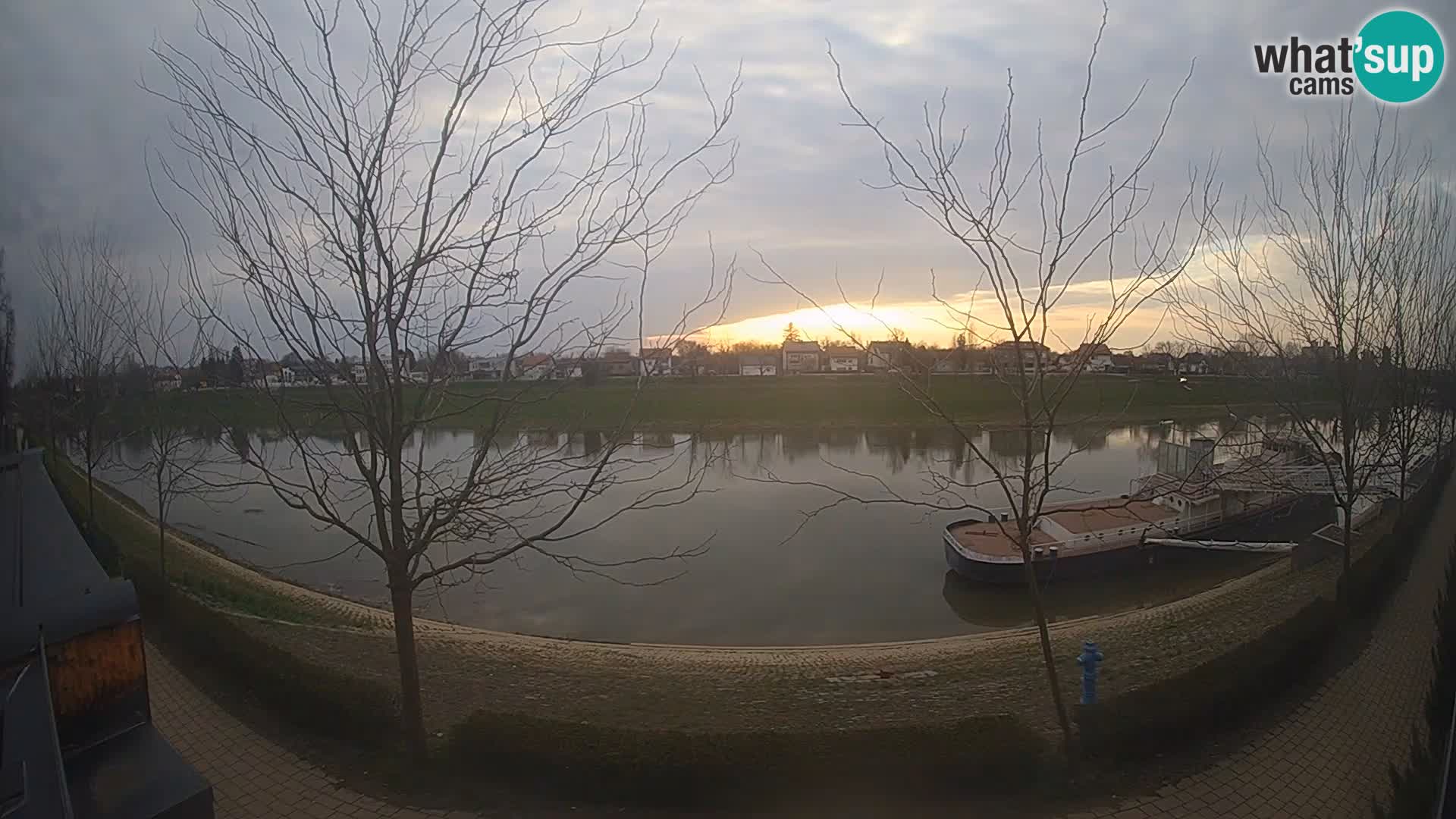 Sisak live webcam – vista sul fiume Kolpa – Croazia