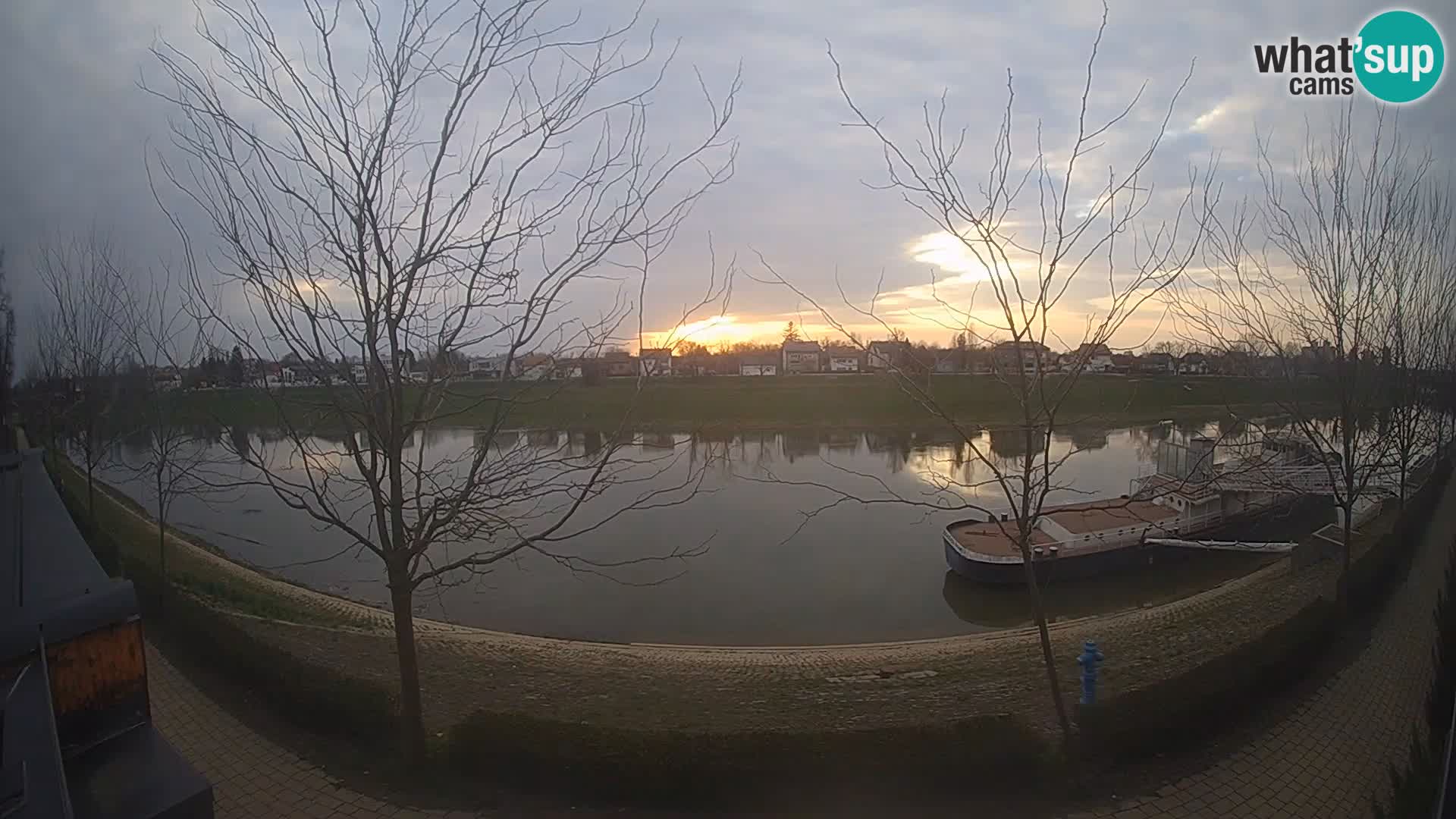 Sisak live webcam Kolpa river view – Croatia