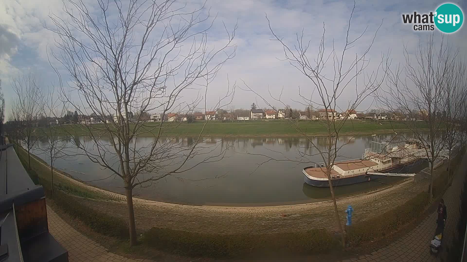 Sisak webcam en direct – vue sur la rivière Kolpa – Croatie