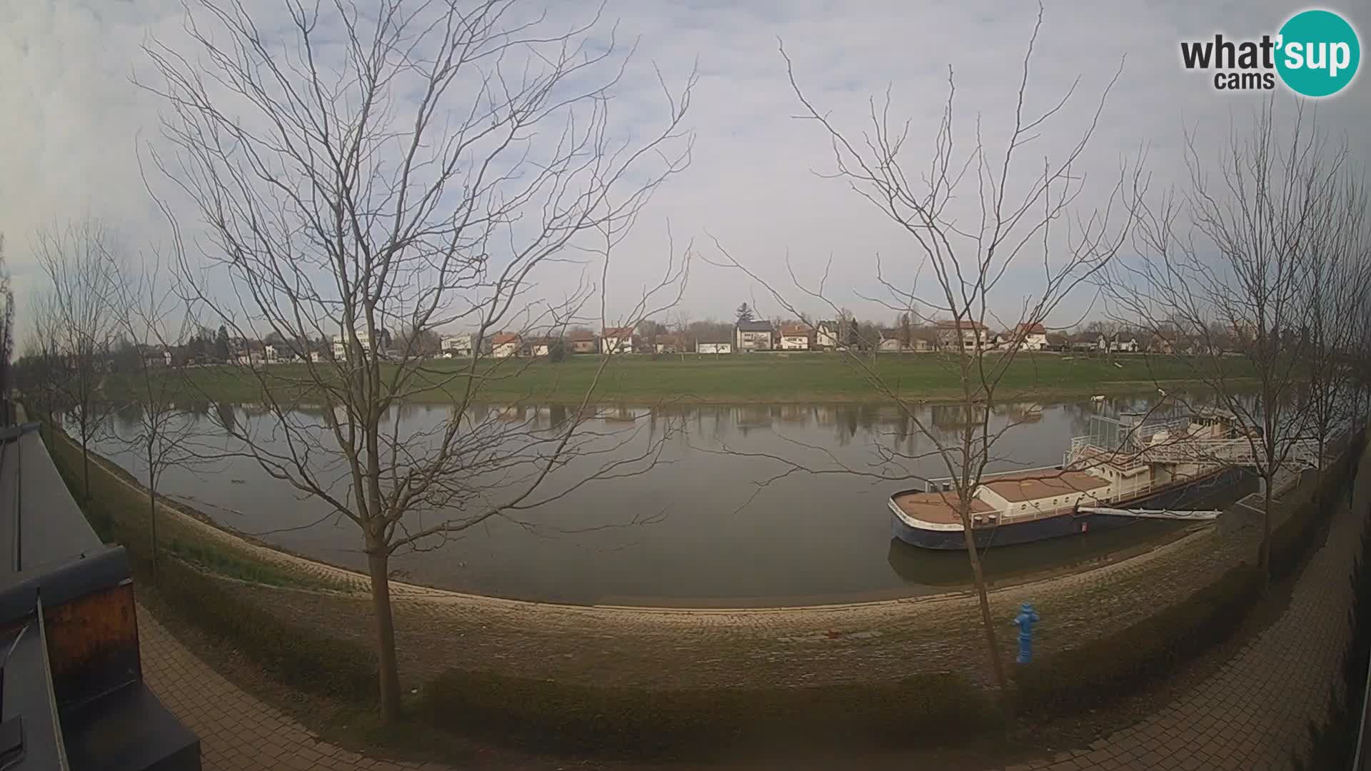Sisak Live-Webcam Blick auf den Fluss Kolpa – Kroatien