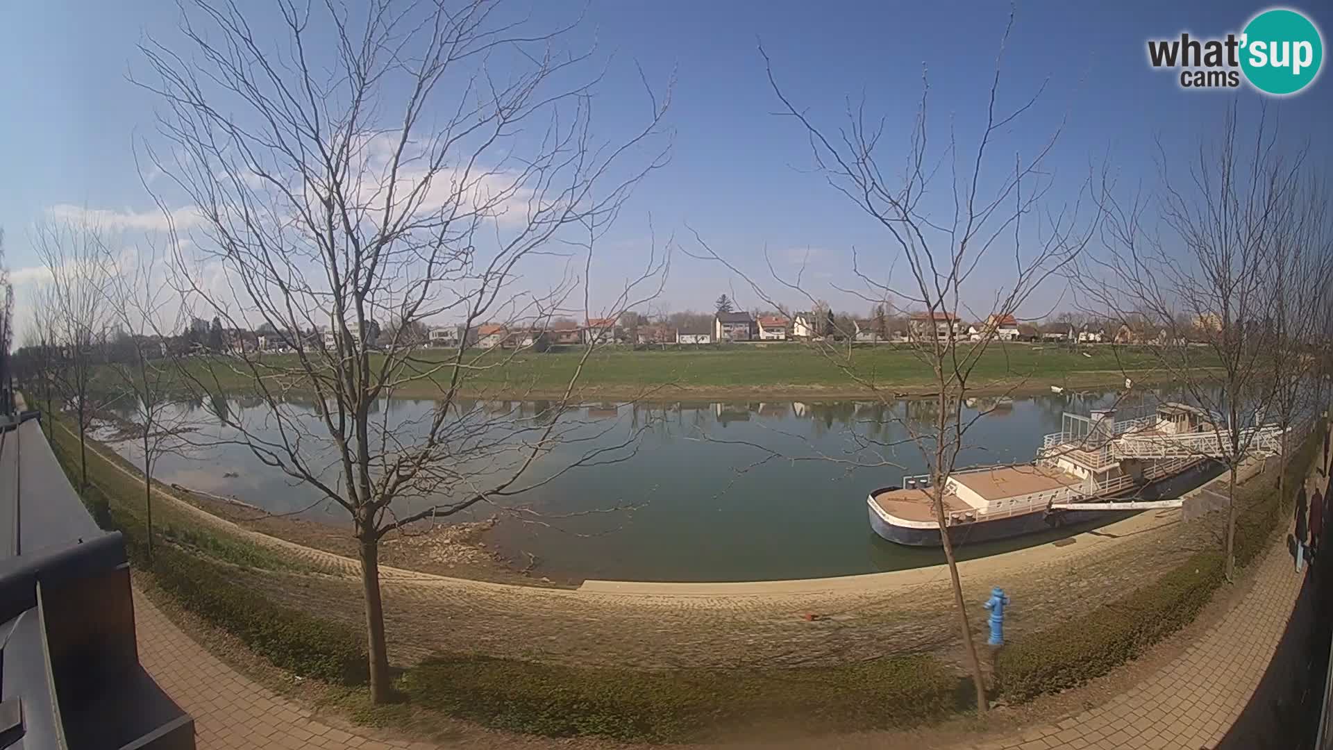 Sisak live webcam Kolpa river view – Croatia