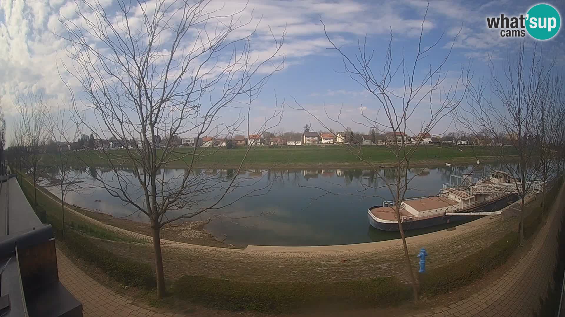 Sisak Live-Webcam Blick auf den Fluss Kolpa – Kroatien