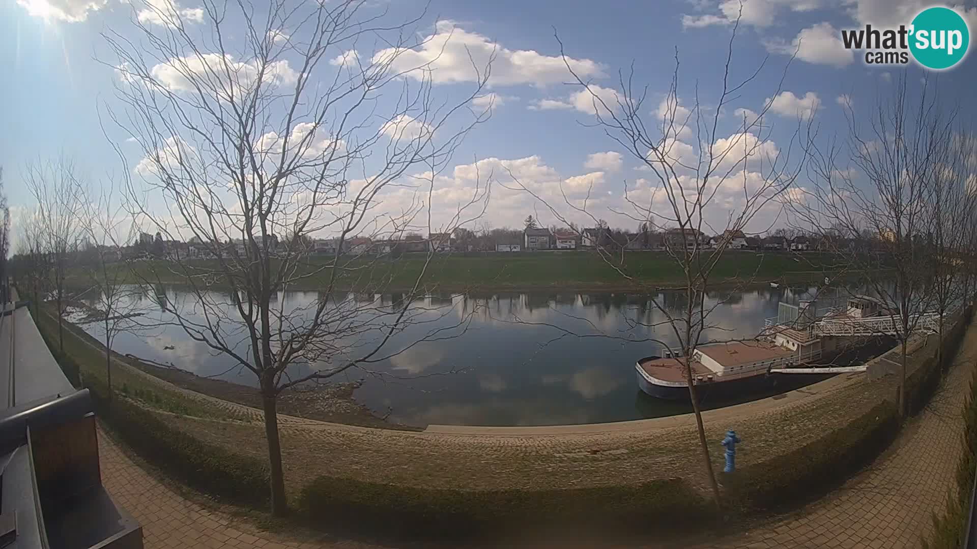 Sisak Live-Webcam Blick auf den Fluss Kolpa – Kroatien