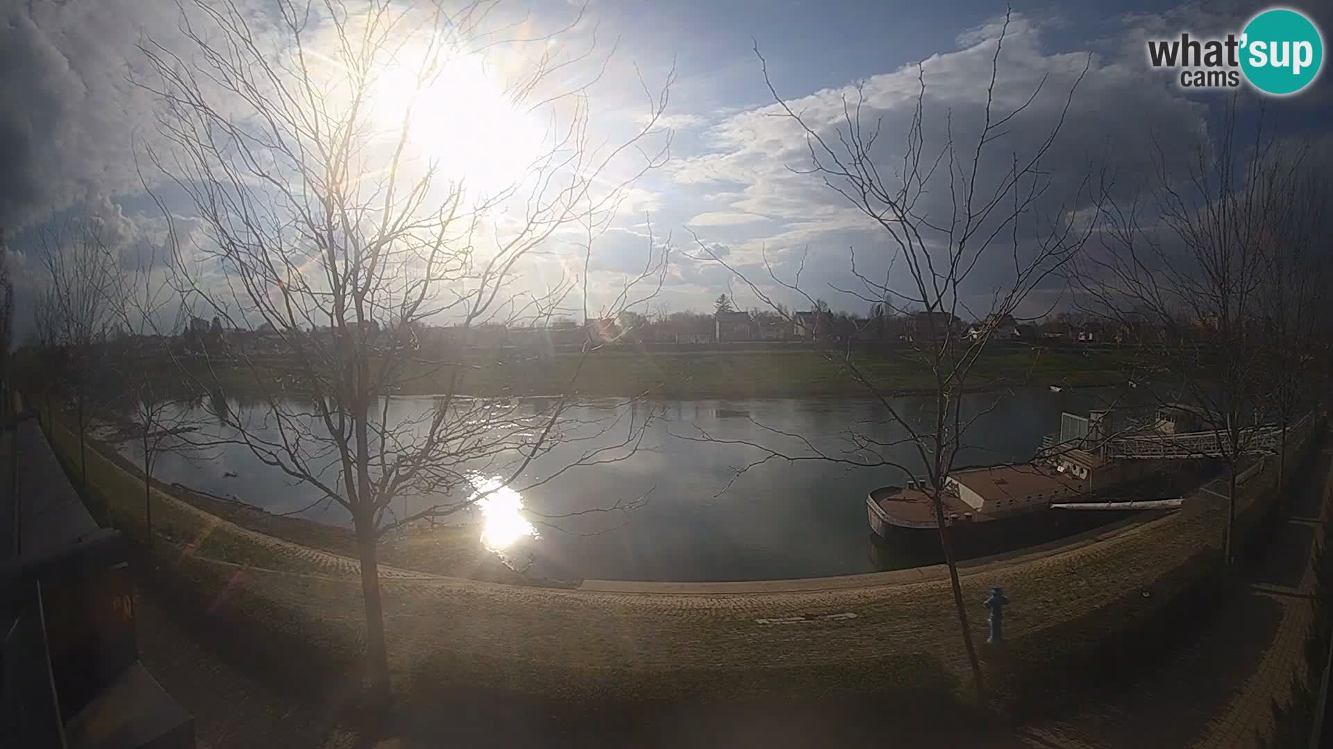 Sisak Live-Webcam Blick auf den Fluss Kolpa – Kroatien