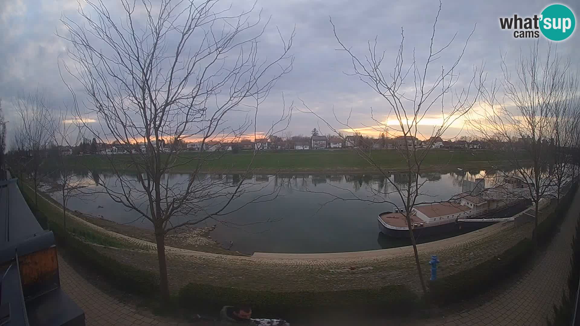 Sisak live webcam – vista sul fiume Kolpa – Croazia