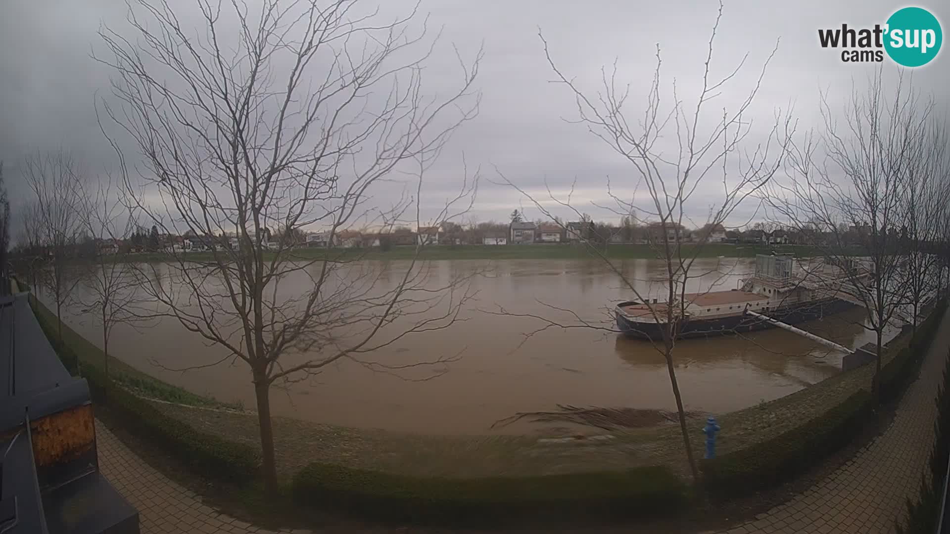 Sisak live webcam Kolpa river view – Croatia