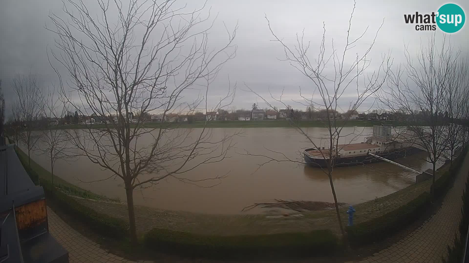 Sisak webcam en direct – vue sur la rivière Kolpa – Croatie