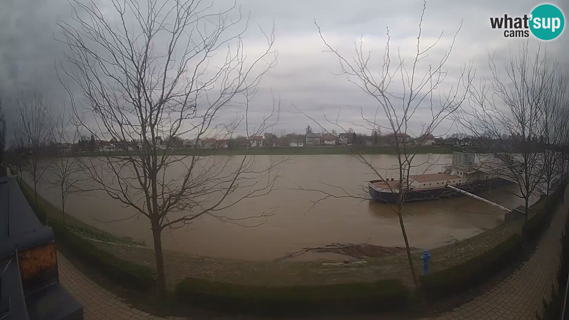 Sisak live webcam – vista sul fiume Kolpa – Croazia