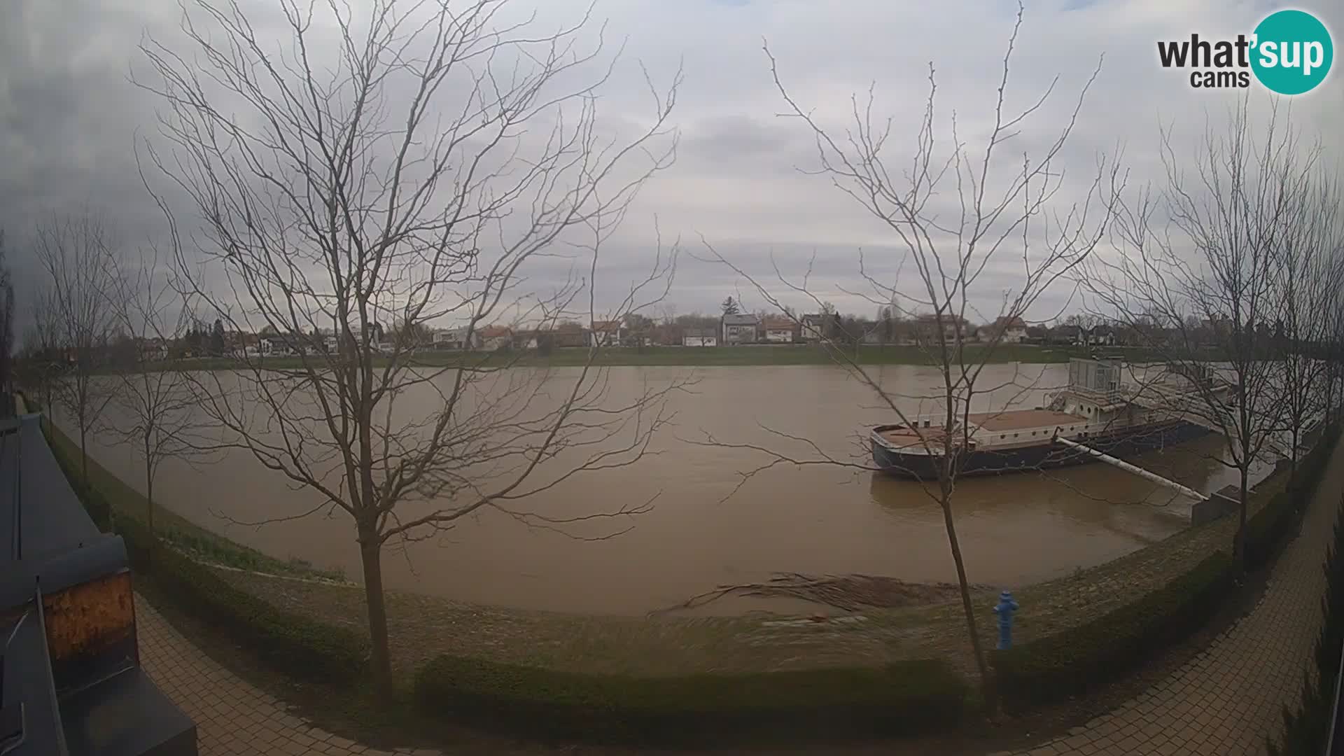 Sisak Live-Webcam Blick auf den Fluss Kolpa – Kroatien