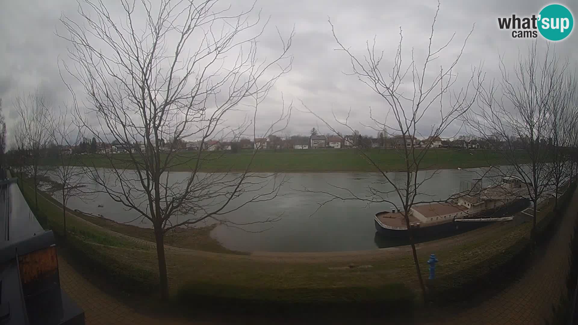 Sisak Live-Webcam Blick auf den Fluss Kolpa – Kroatien