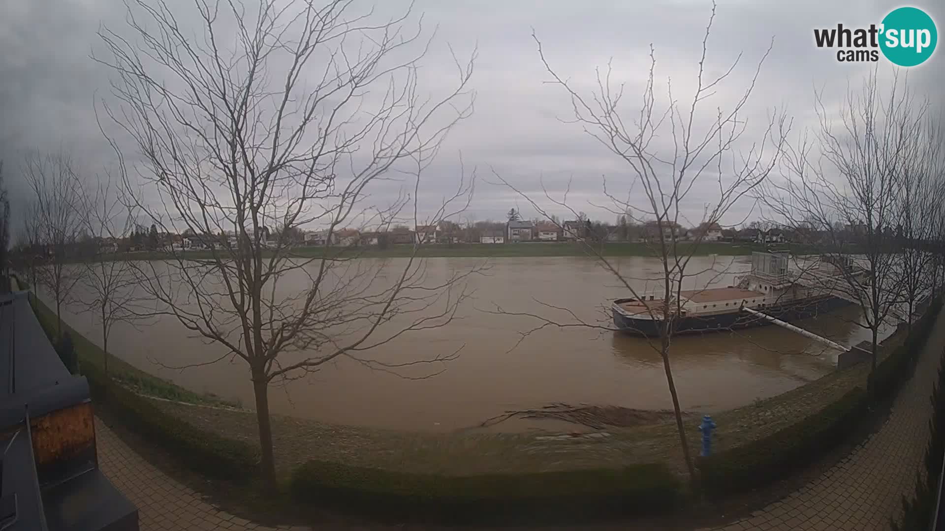 Sisak webcam en direct – vue sur la rivière Kolpa – Croatie
