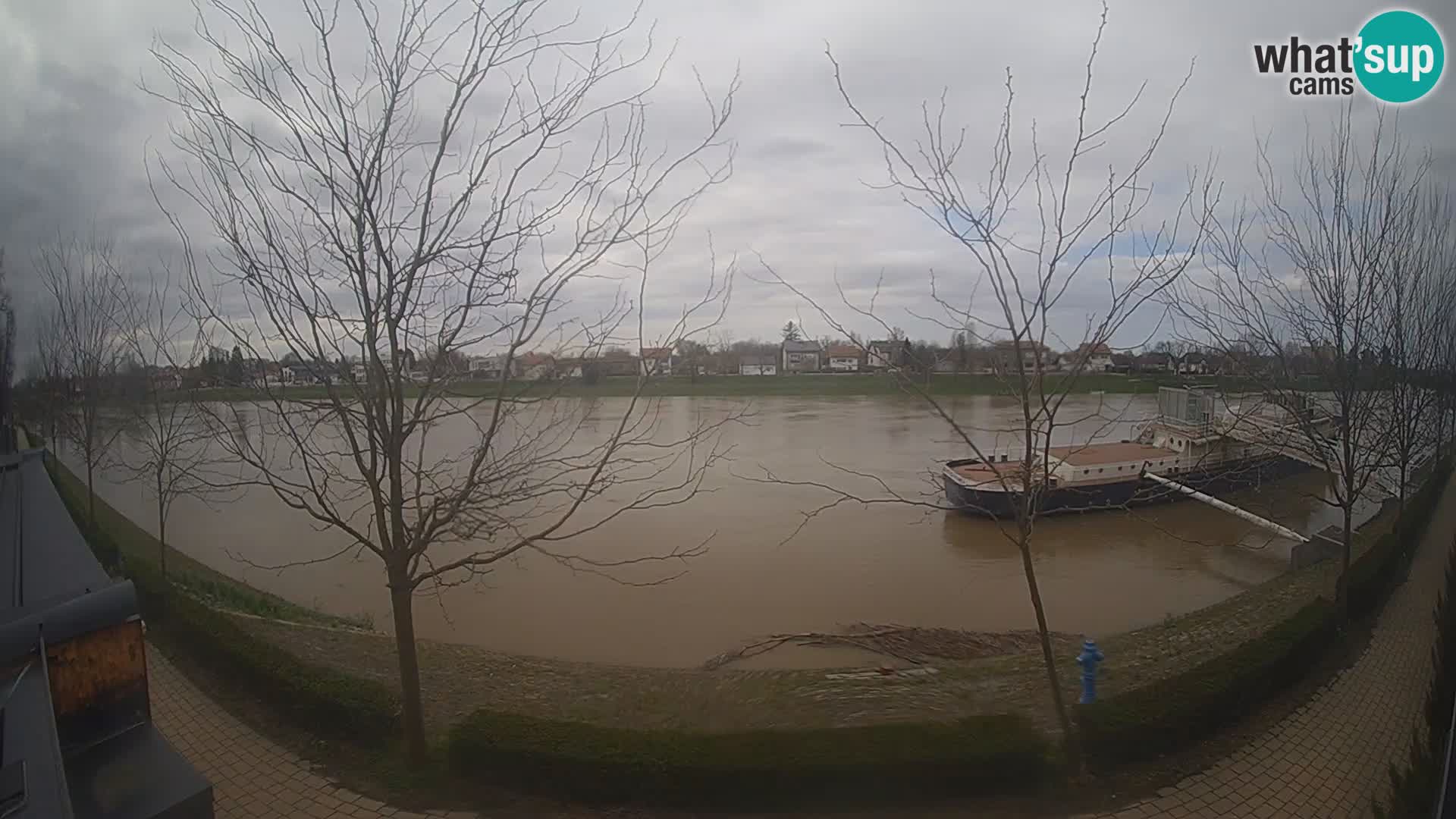 Sisak Live-Webcam Blick auf den Fluss Kolpa – Kroatien