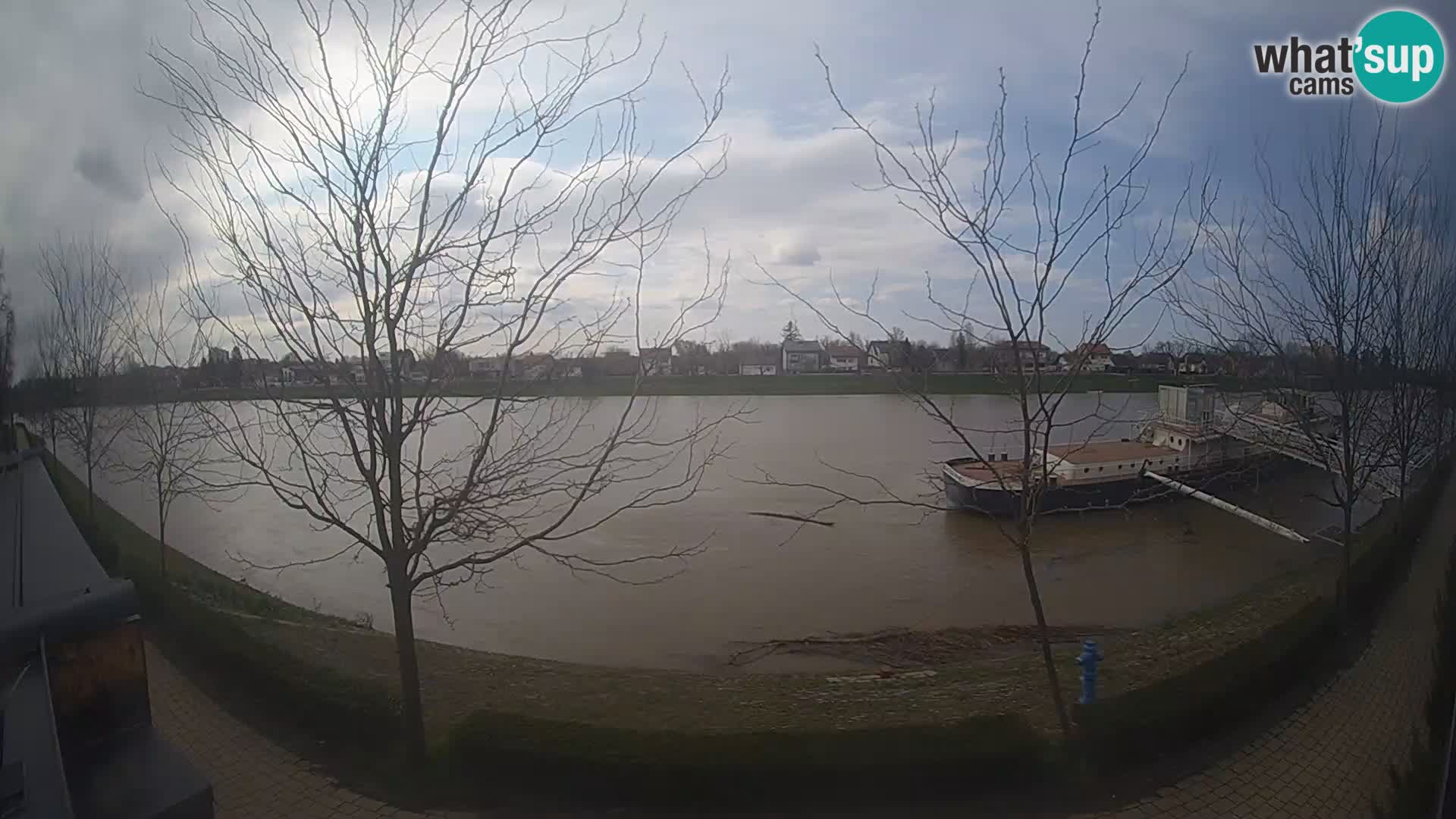 Sisak live webcam – vista sul fiume Kolpa – Croazia