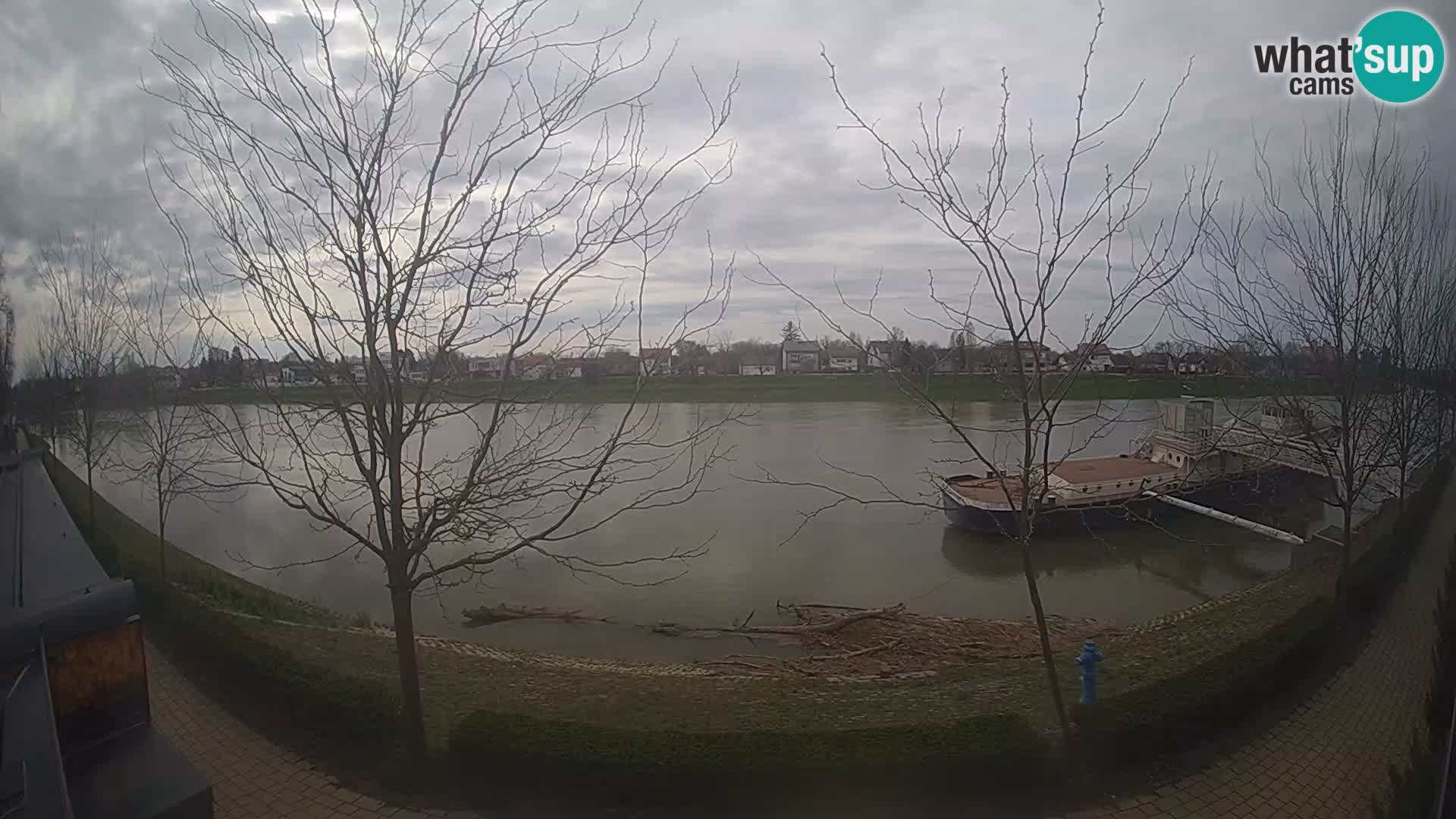 Sisak webcam en direct – vue sur la rivière Kolpa – Croatie