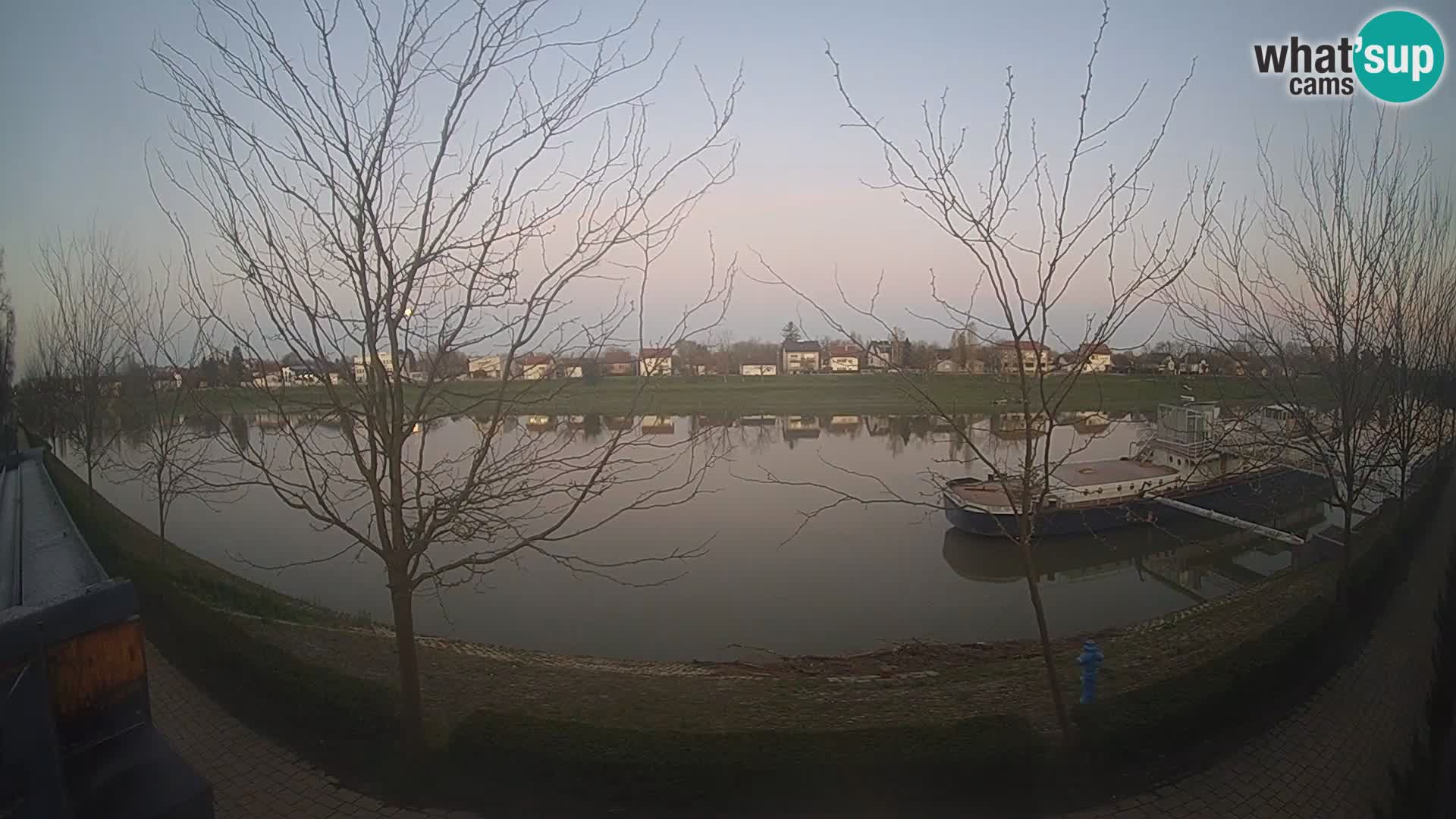 Sisak live webcam Kolpa river view – Croatia