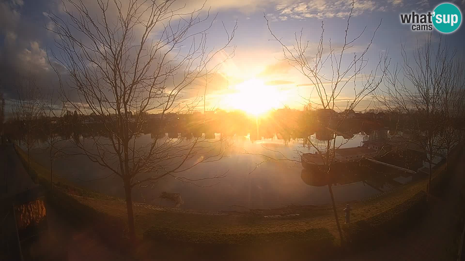 Sisak live webcam Kolpa river view – Croatia