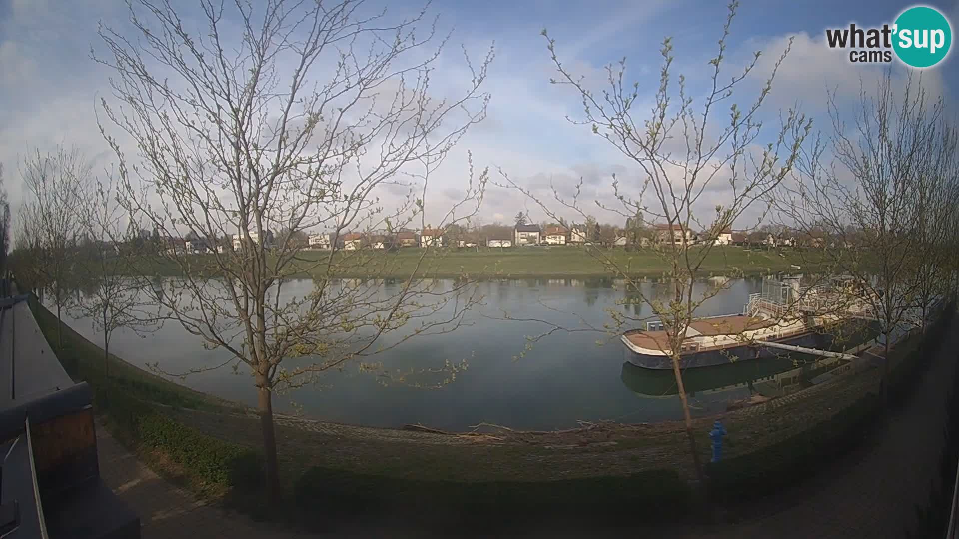 Sisak live webcam – vista sul fiume Kolpa – Croazia