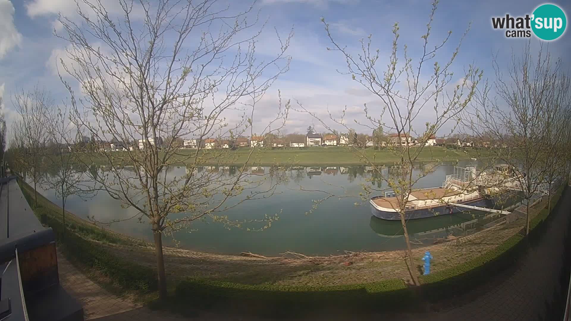 Sisak live webcam pogled na reku Kolpu