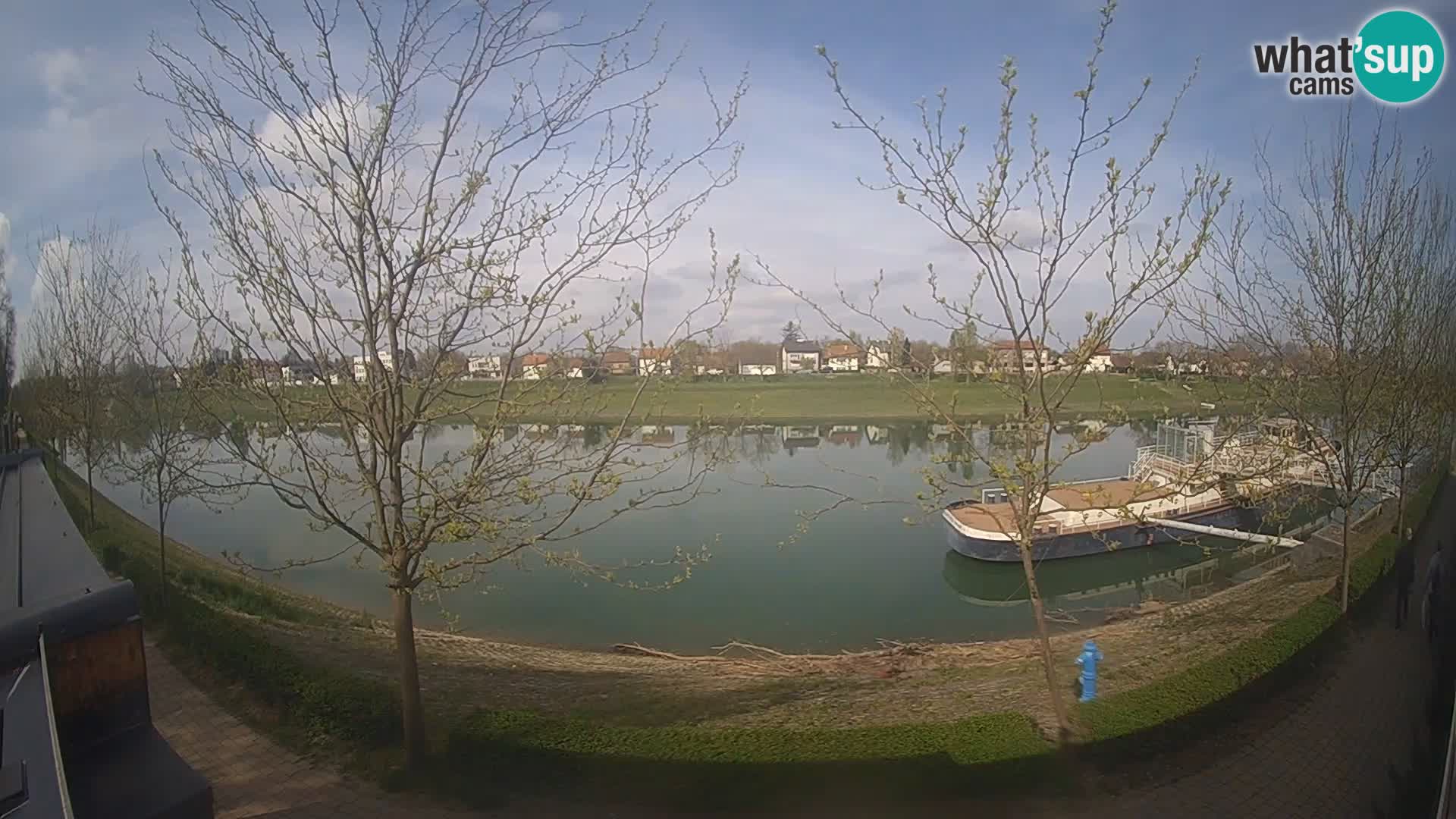 Sisak live webcam – vista sul fiume Kolpa – Croazia