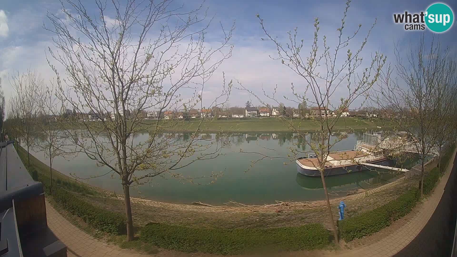 Sisak live webcam – vista sul fiume Kolpa – Croazia