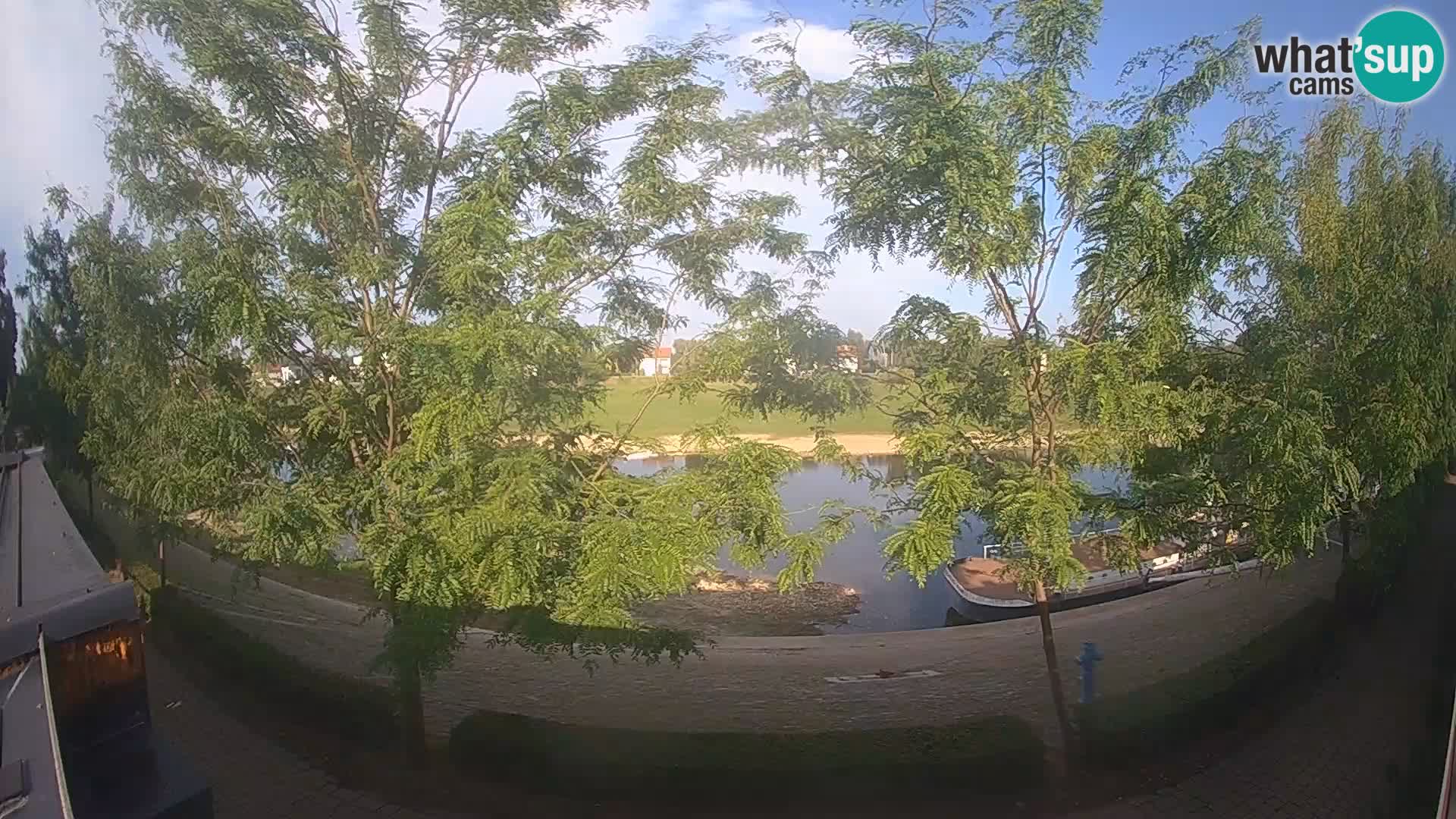 Sisak live webcam – vista sul fiume Kolpa – Croazia