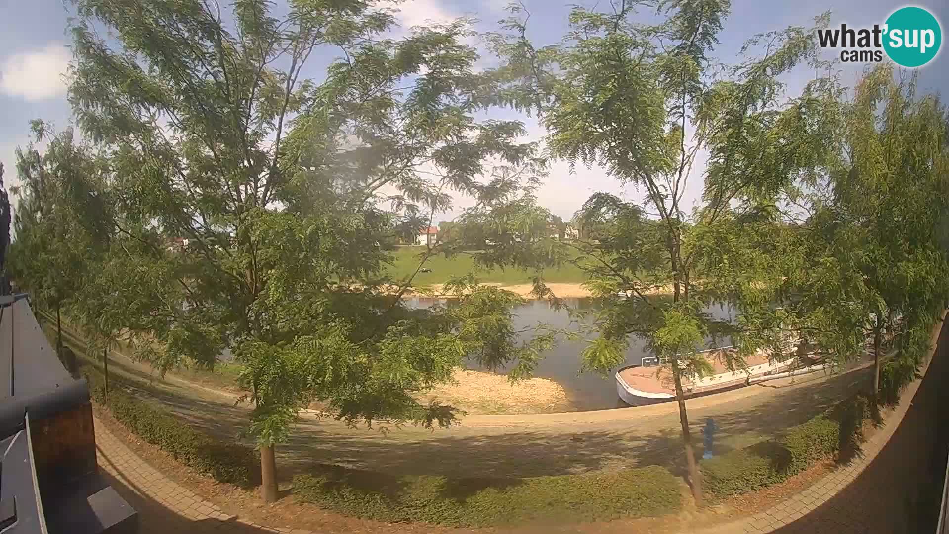 Sisak live webcam – vista sul fiume Kolpa – Croazia