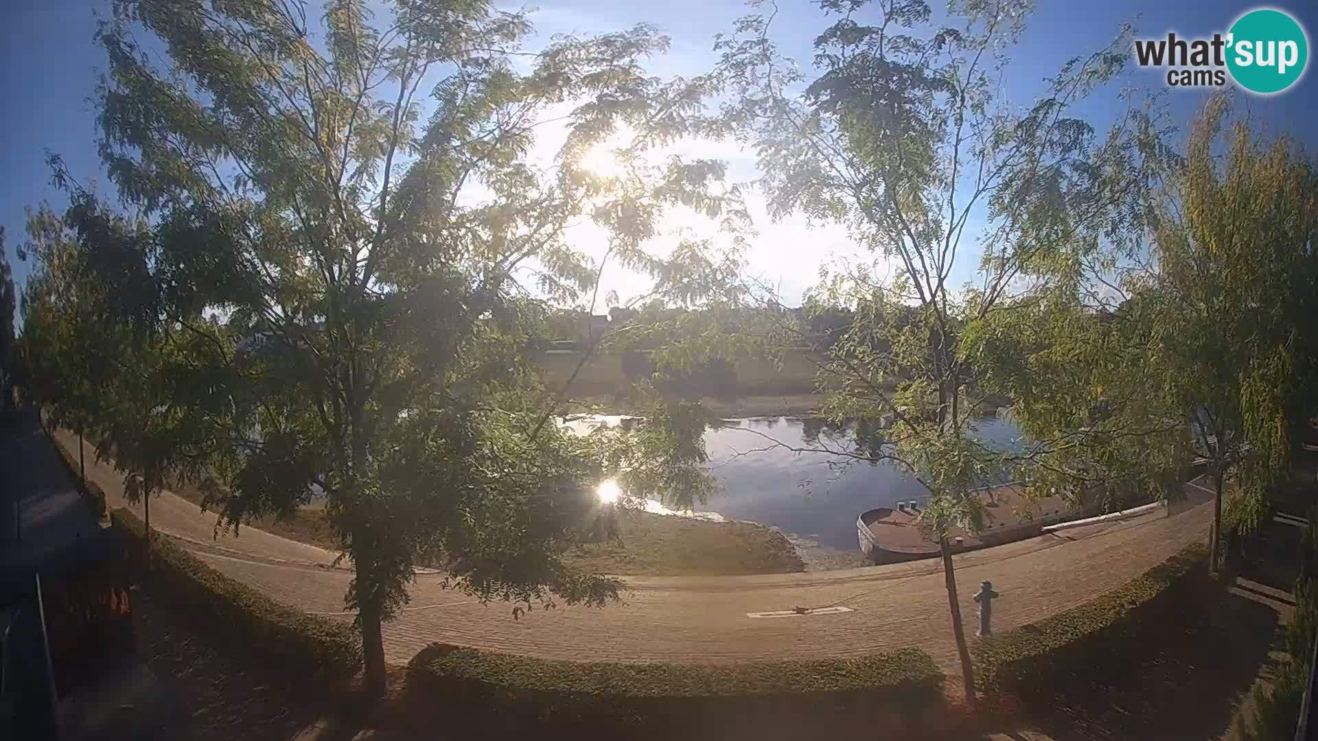 Sisak live webcam – vista sul fiume Kolpa – Croazia