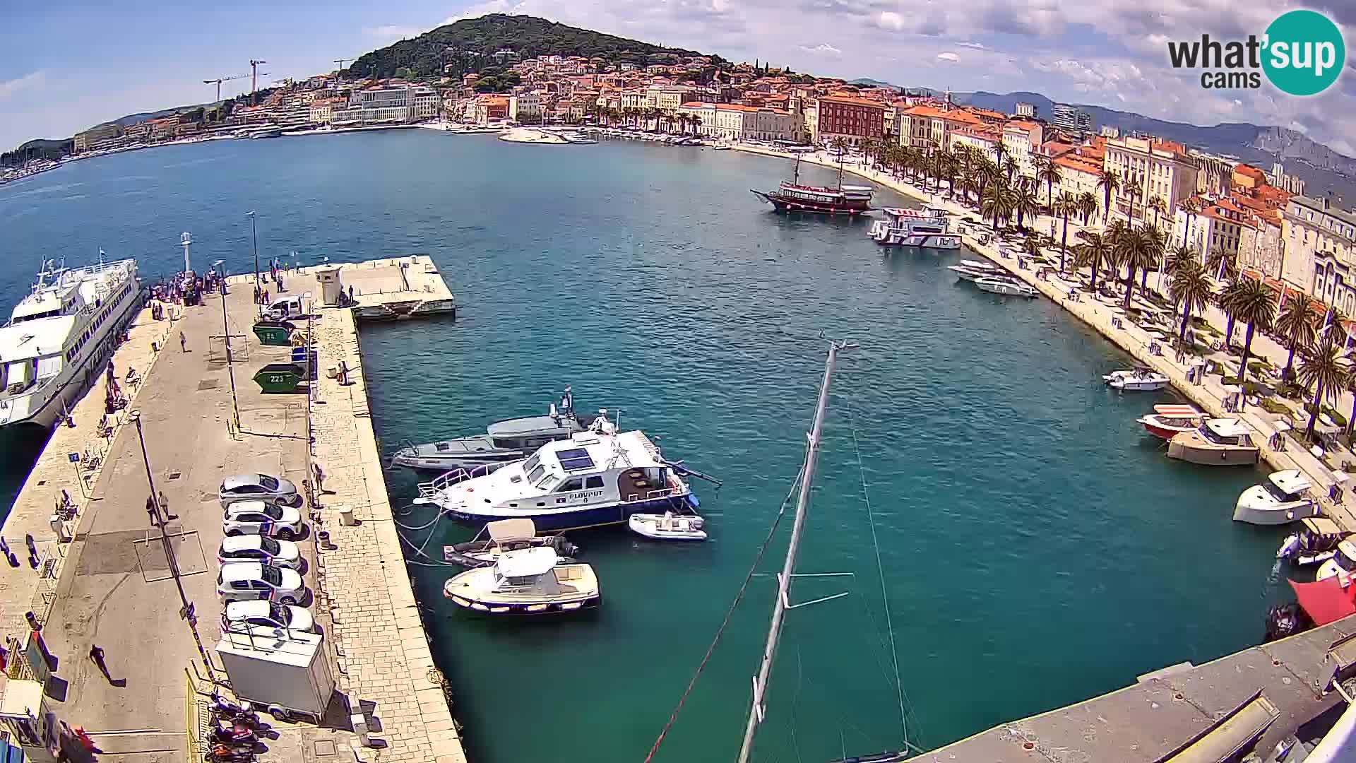 Kamera v živo Split  riva in pristanišče