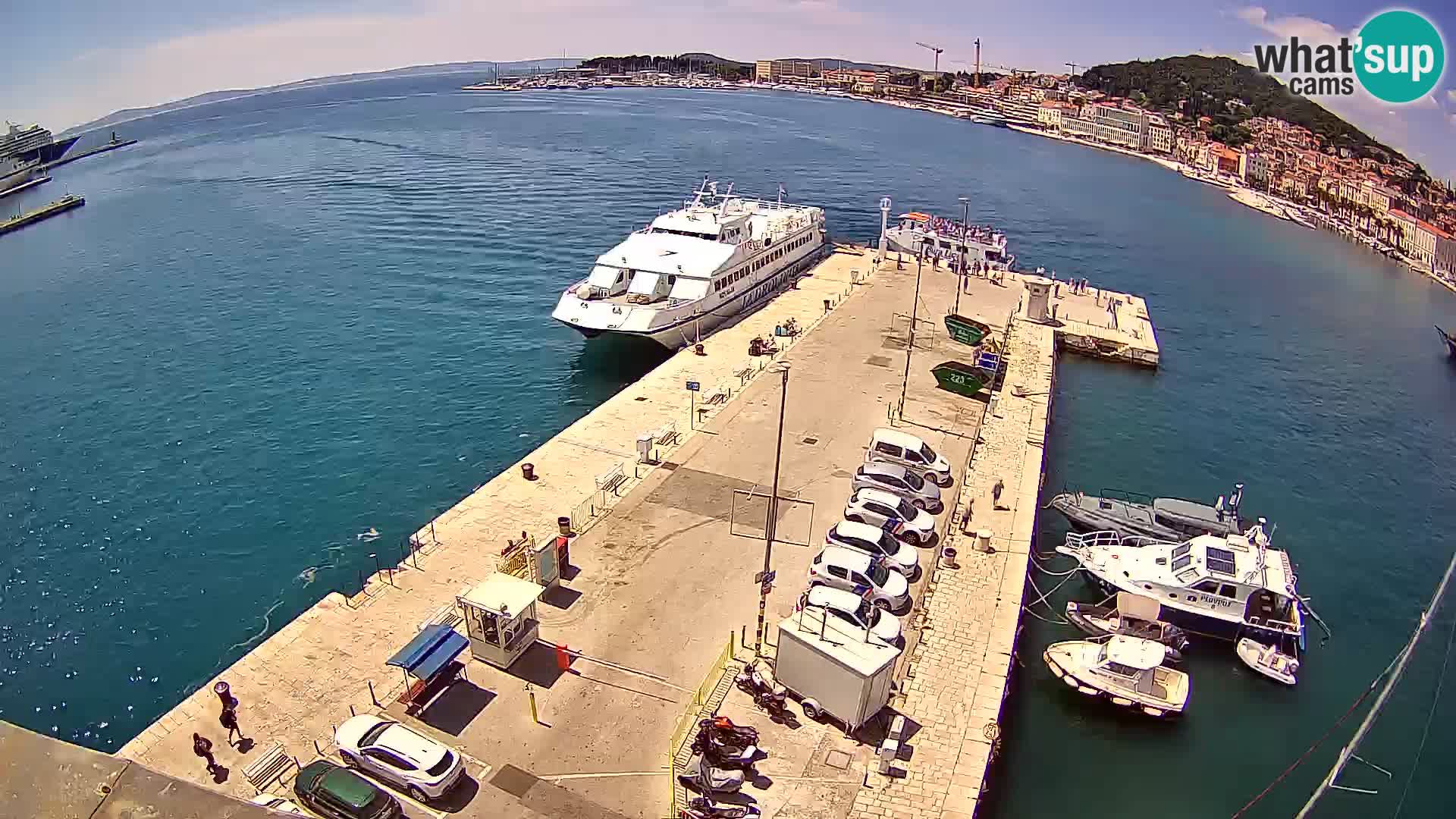 Kamera v živo Split  riva in pristanišče