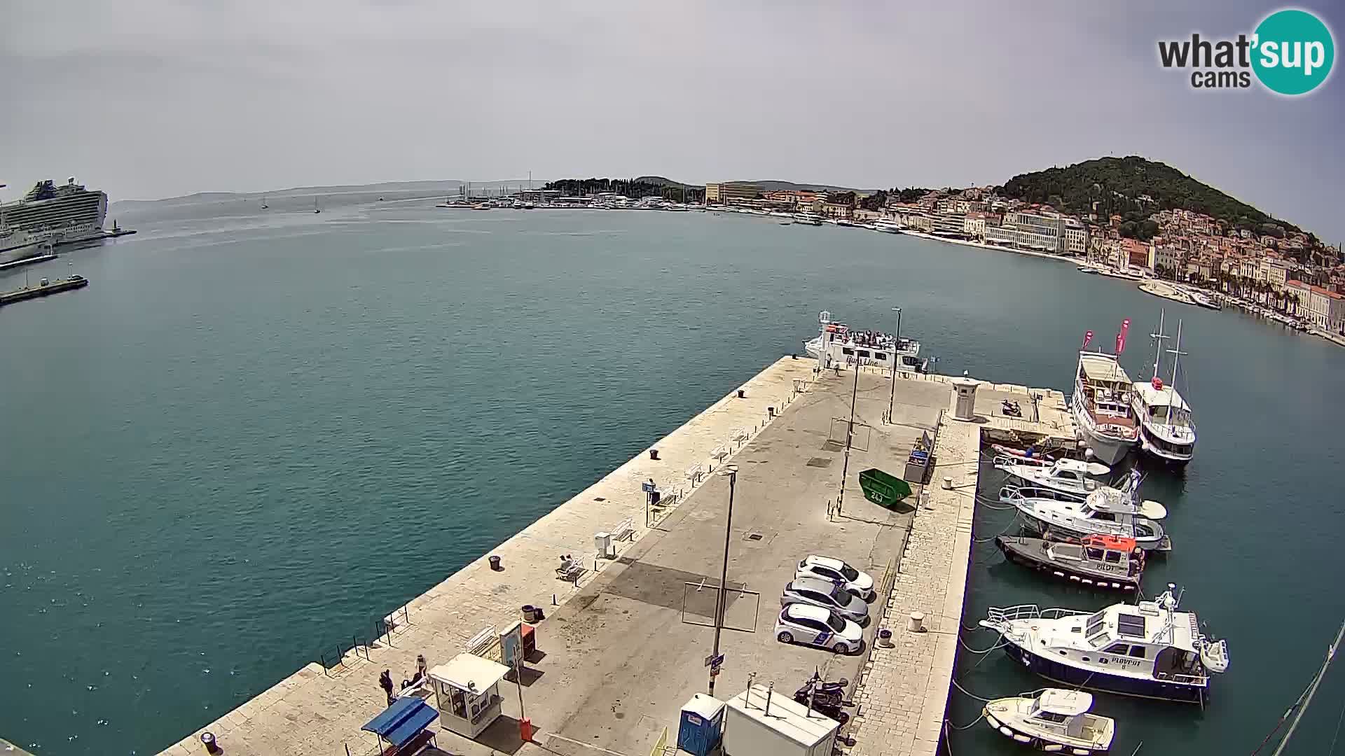 Kamera v živo Split  riva in pristanišče