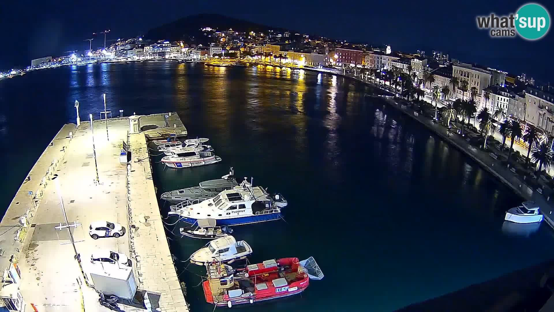 Kamera v živo Split  riva in pristanišče